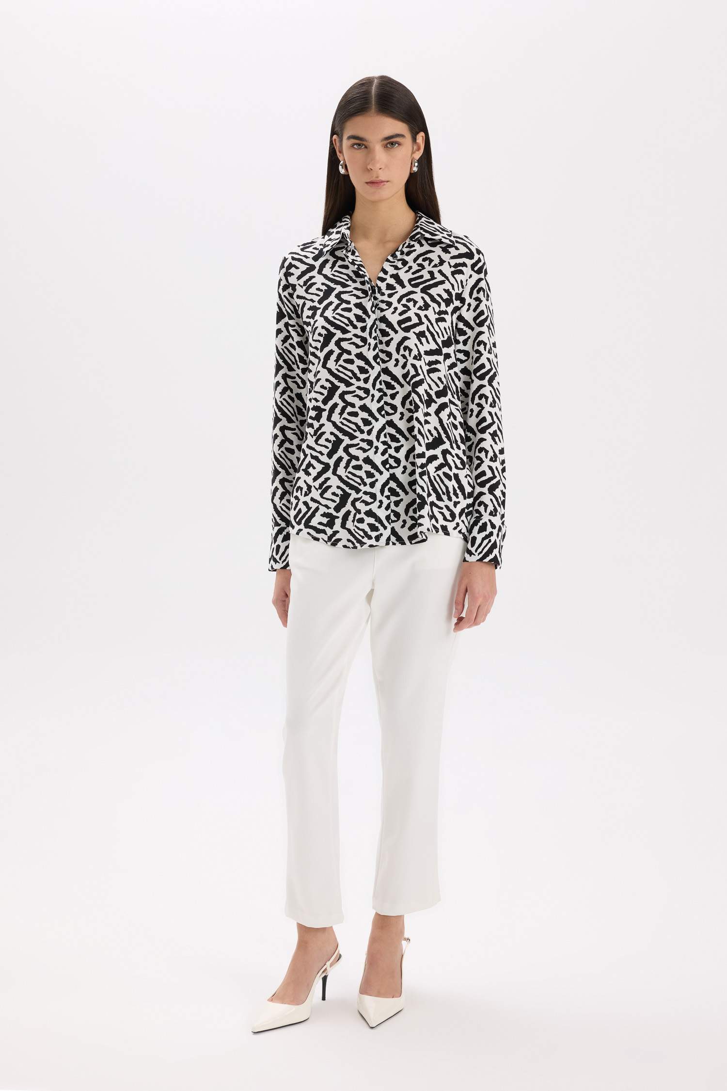 қалыпты пішім Ұзын жеңді көйлек