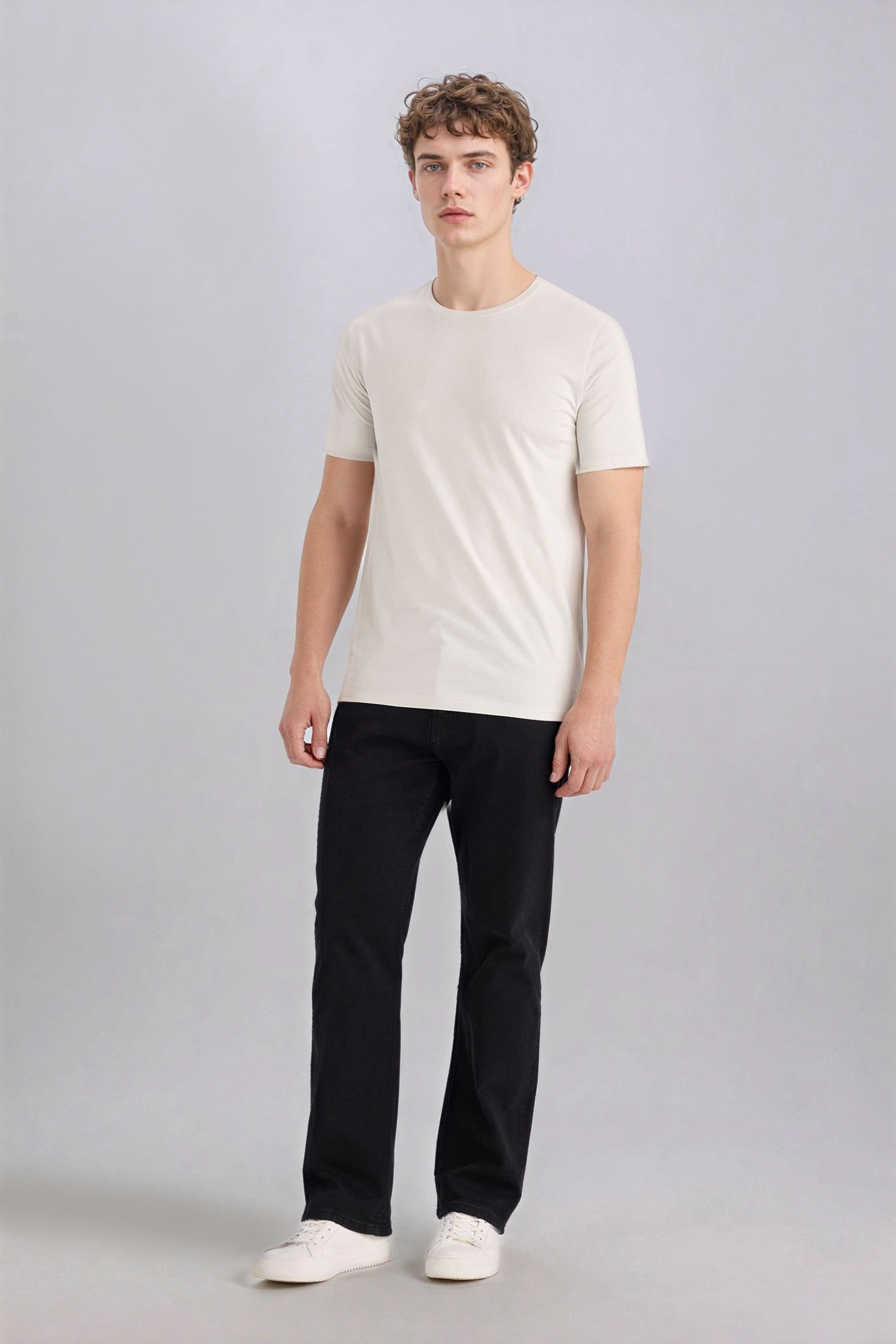 DeFacto Slim Fit Modal Pamuklu Basic Tişört görsel 2