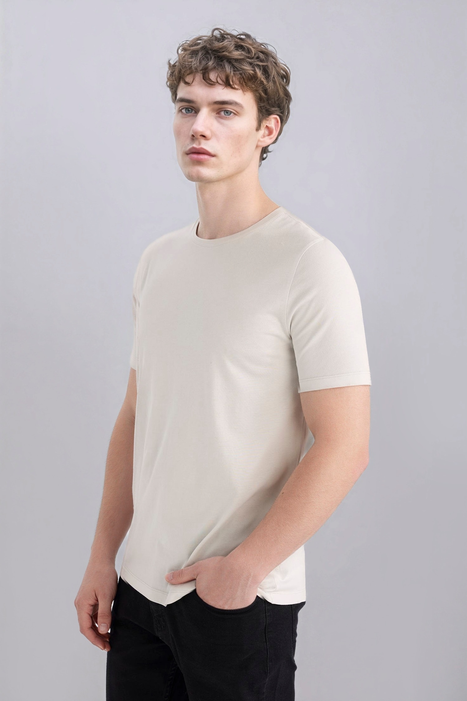 DeFacto Slim Fit Modal Pamuklu Basic Tişört görsel 4