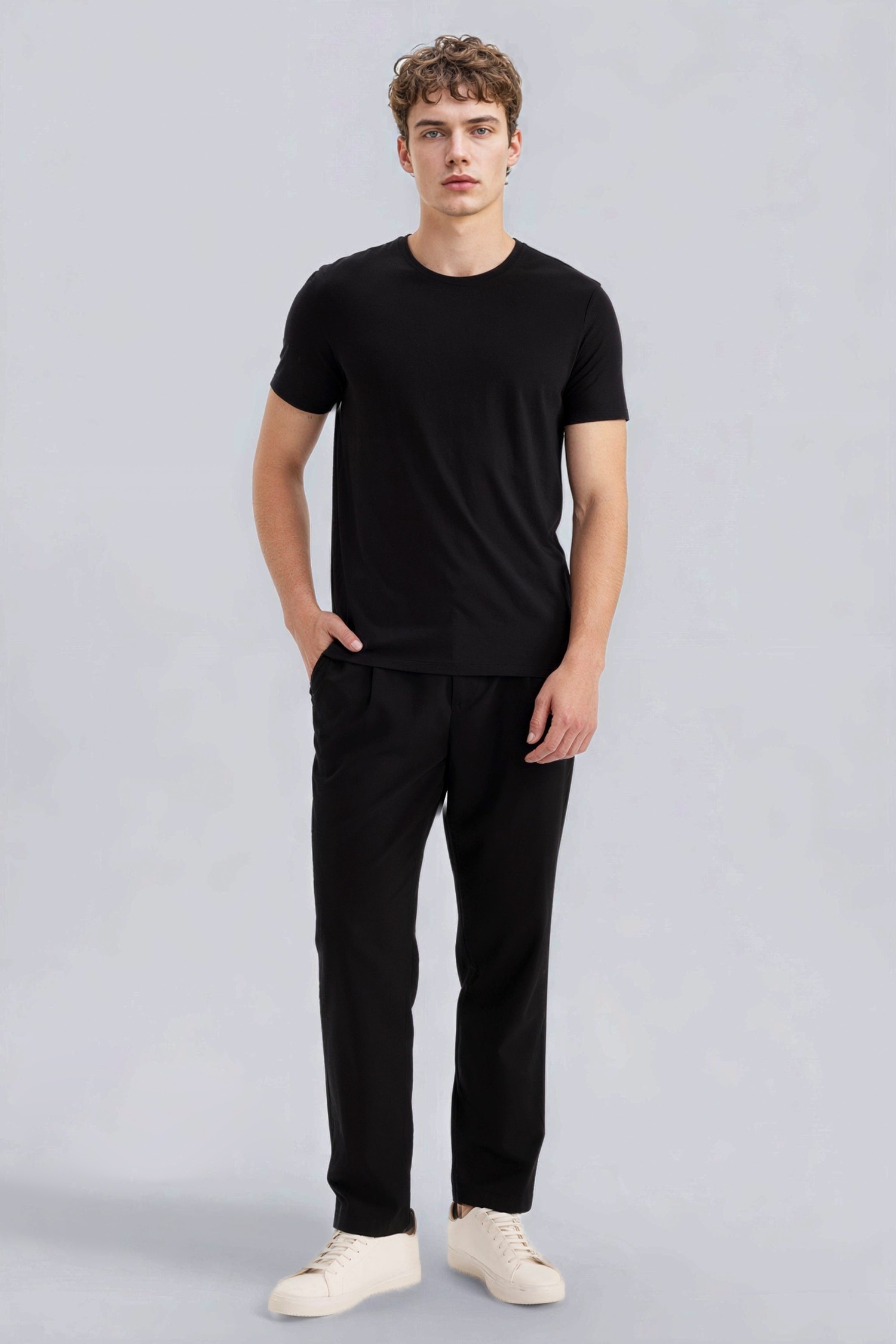 DeFacto Slim Fit Modal Pamuklu Basic Tişört görsel 2