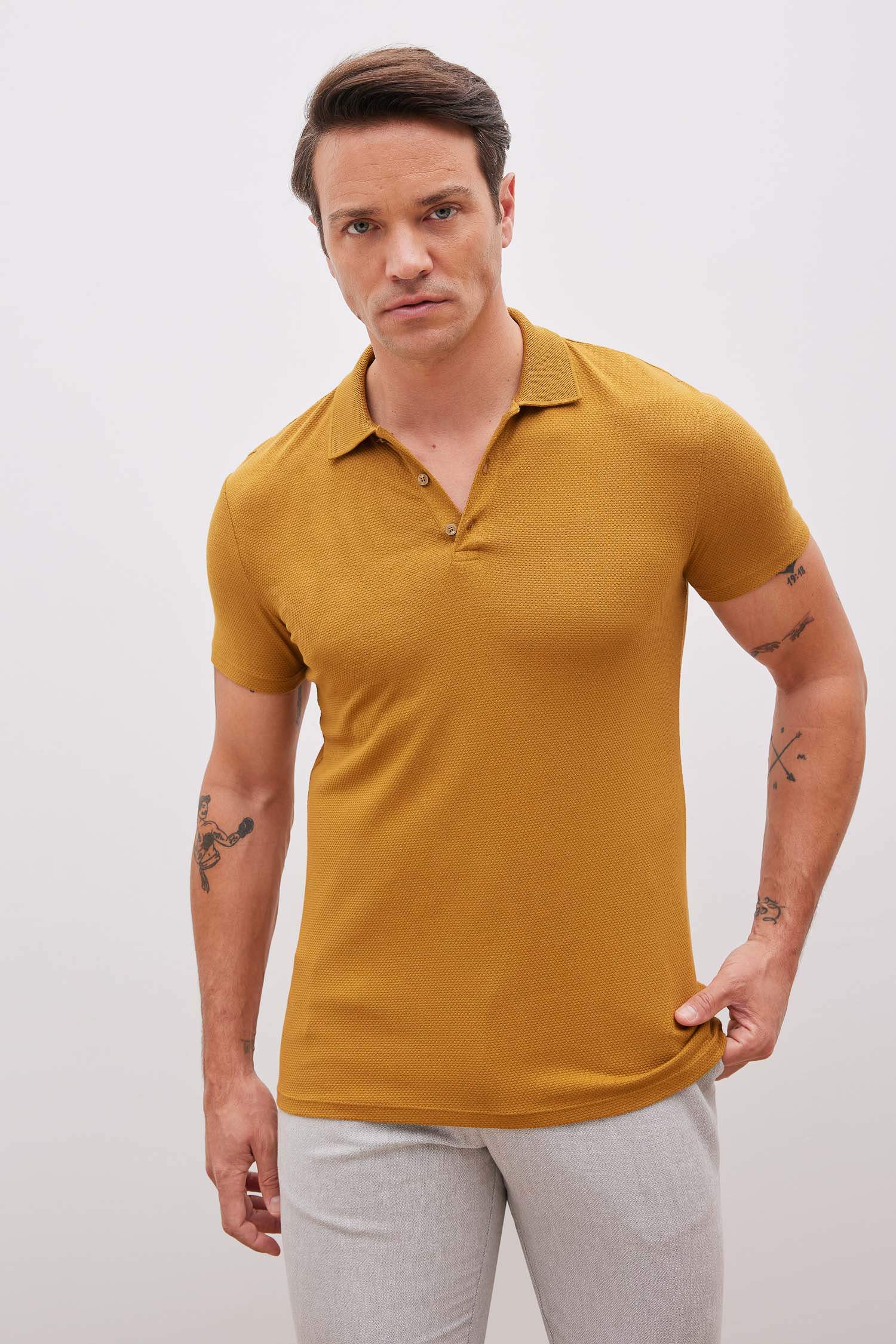 Gelb Herren Slim Fit PoloShirt 2705161 DeFacto