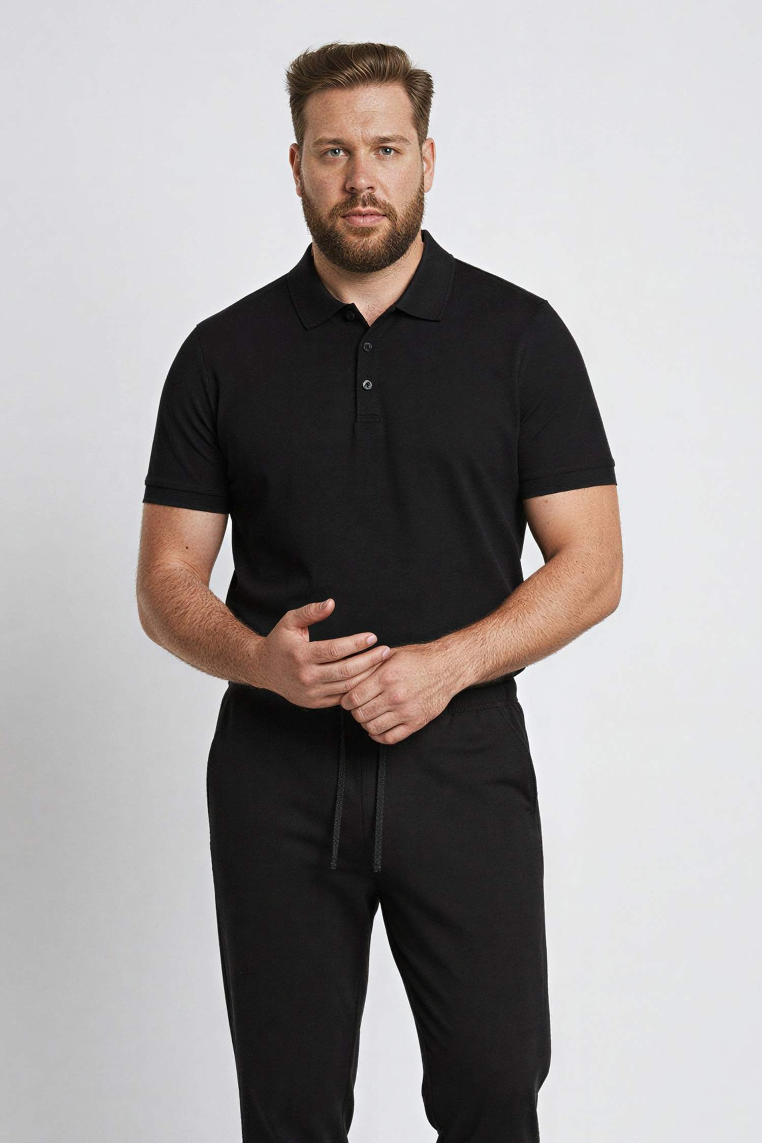 تيشيرت بولو سادة بيزك سليم فيت