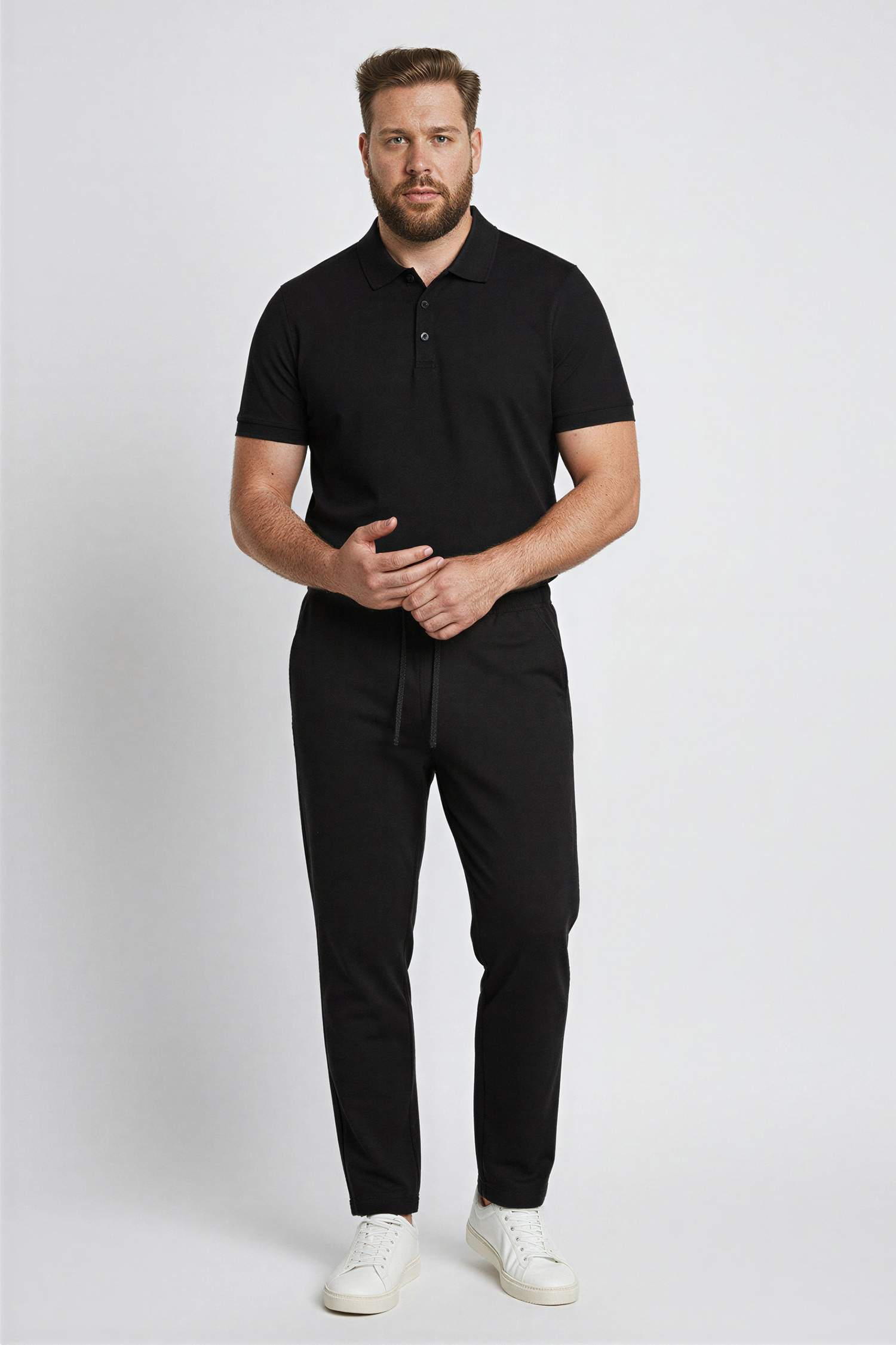 تيشيرت بولو سادة بيزك سليم فيت