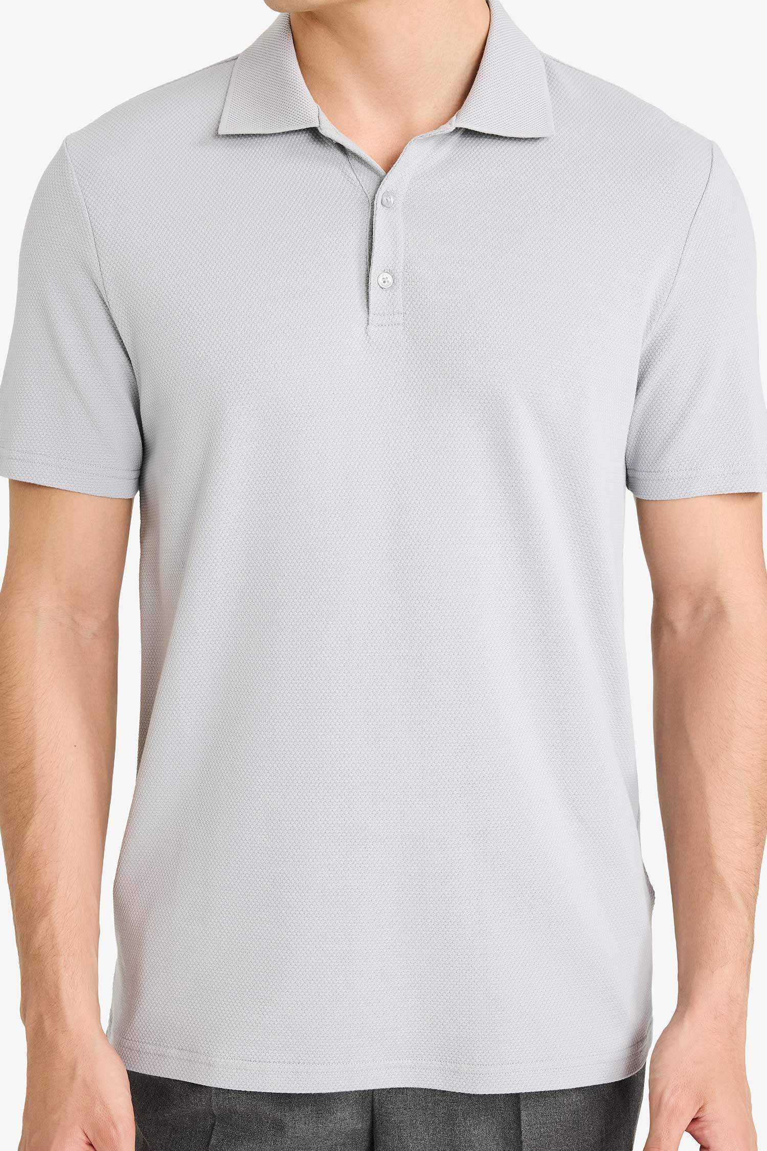 تيشيرت بولو سادة بيزك سليم فيت