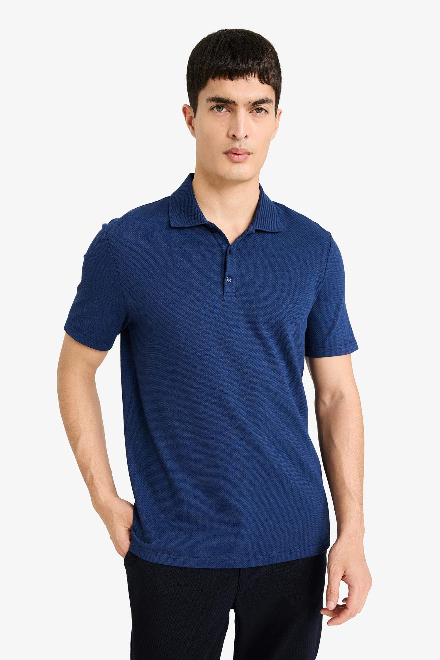 Slim Fit Short Sleeve Cotton Basic Polo Shirt