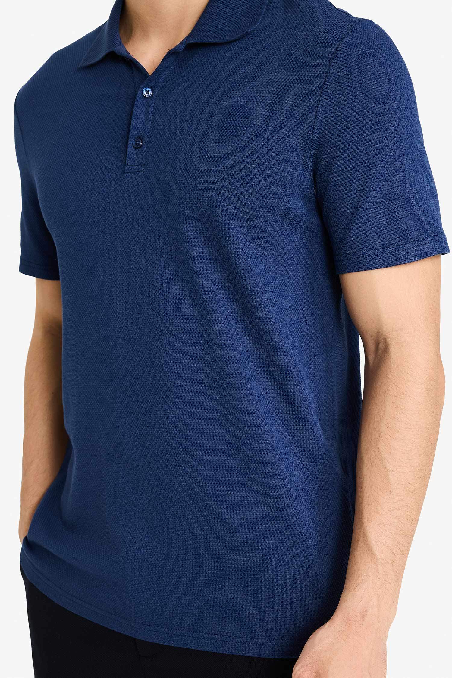 Slim Fit Short Sleeve Cotton Basic Polo Shirt