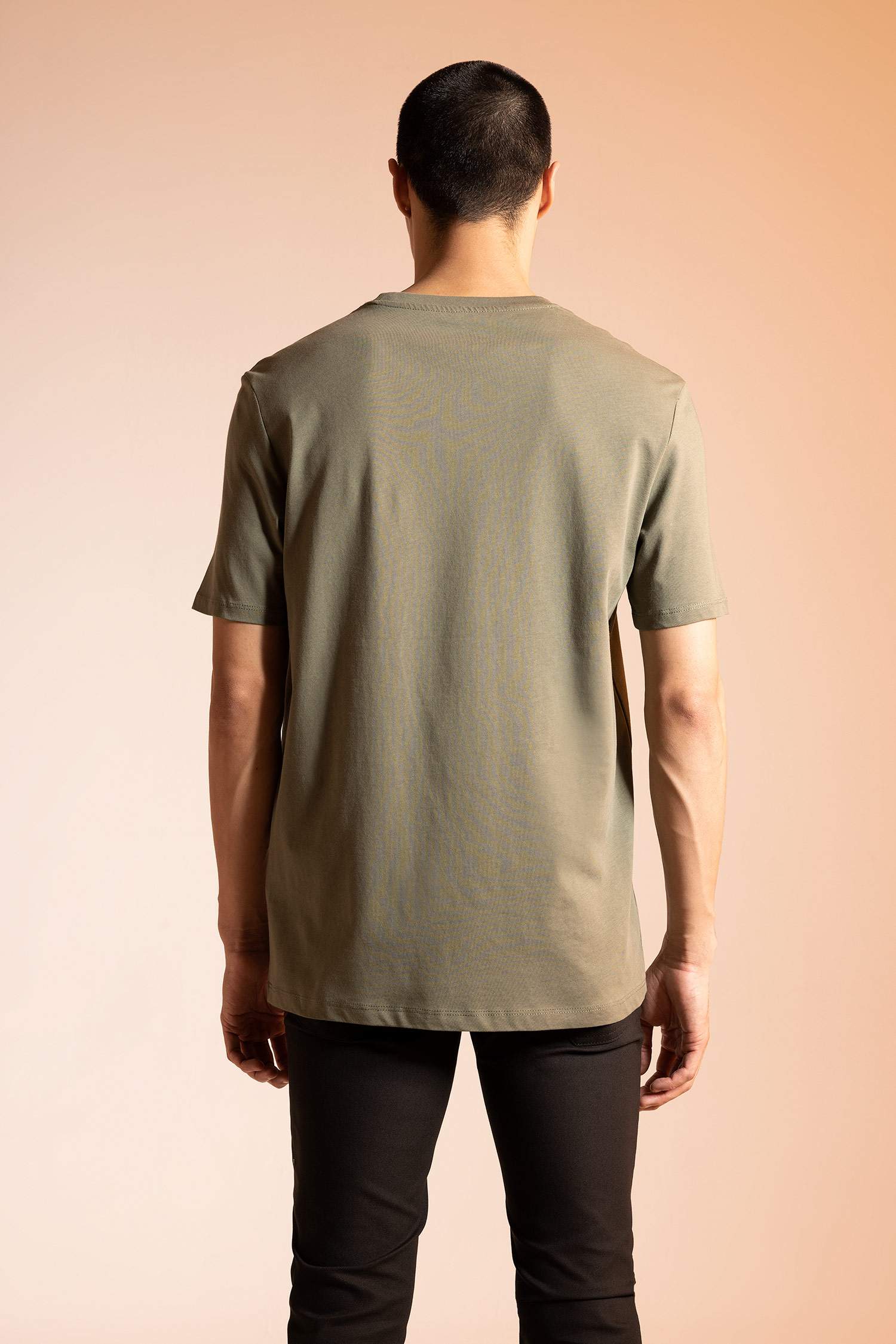 Regular Fit Crew Neck Basic  Cotton T-Shirt