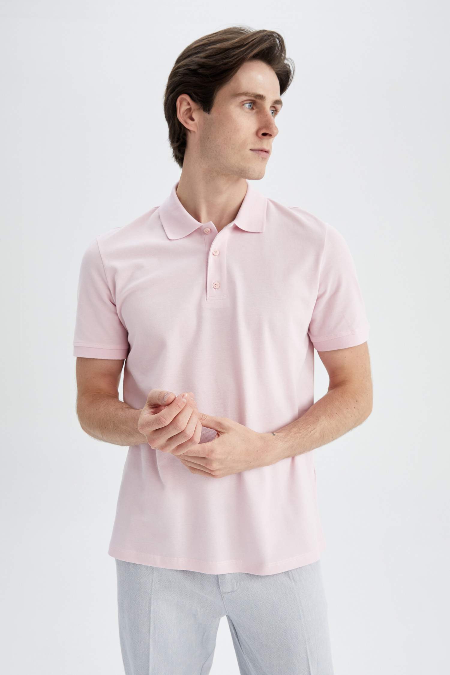 Футболка-поло стандартного кроя из 100% хлопка