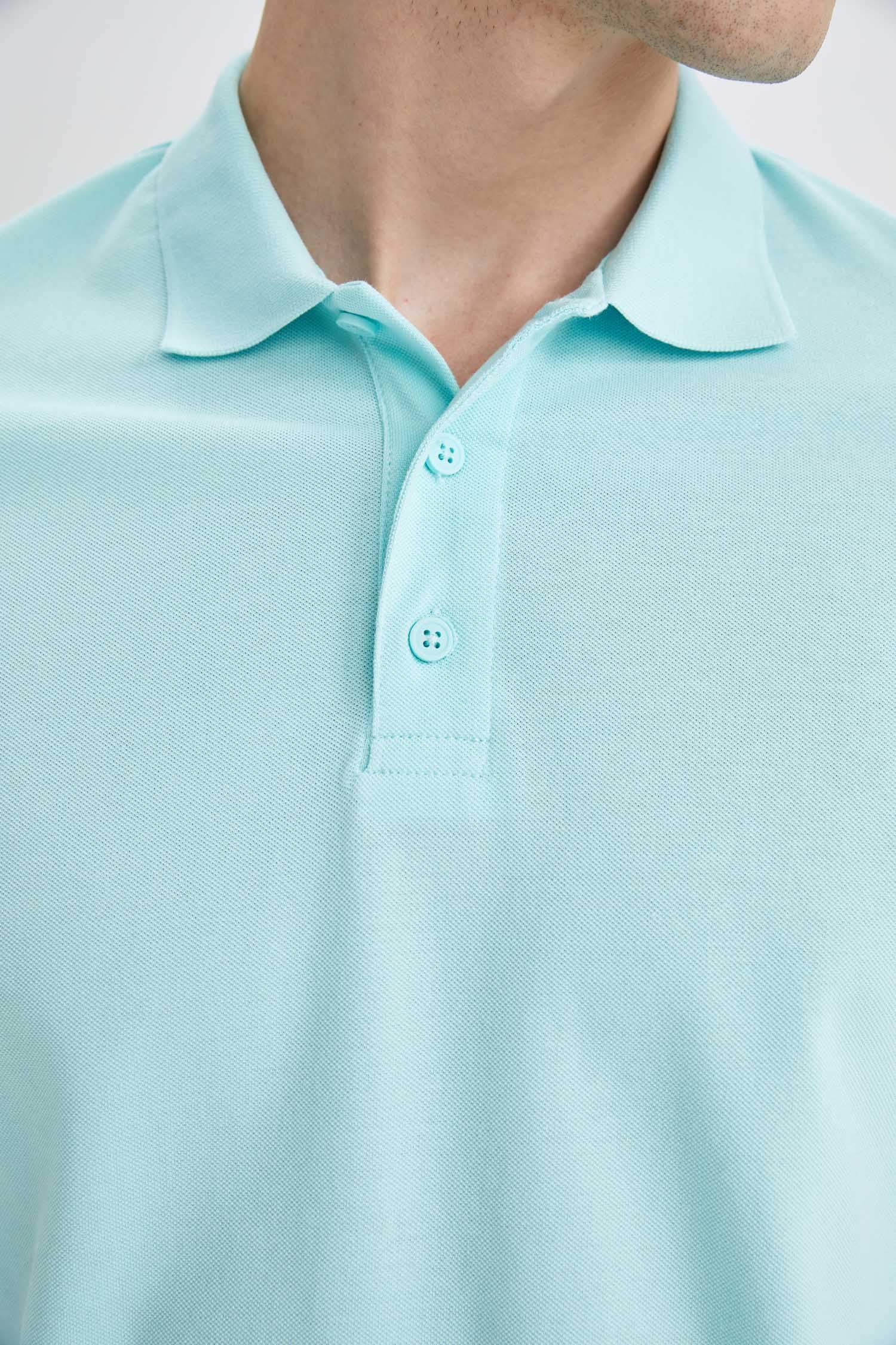 Футболка-поло стандартного кроя из 100% хлопка