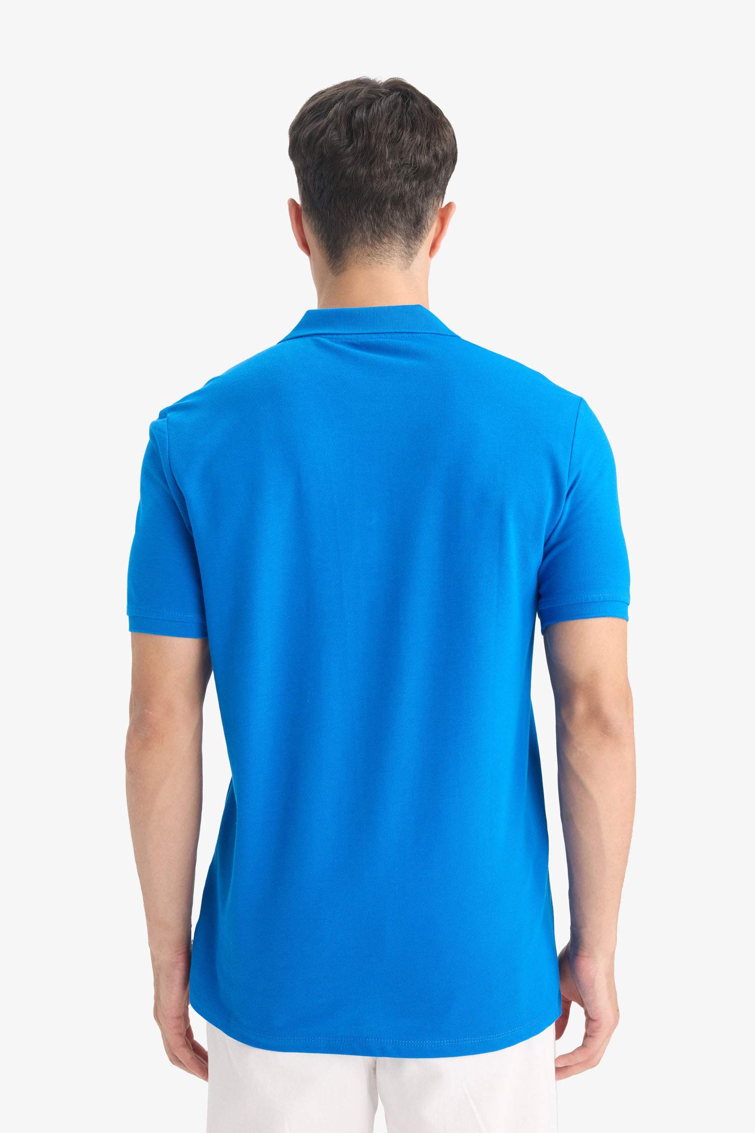 %100 Pamuk Regular Fit Polo Yaka Pike Kısa Kollu Tişört