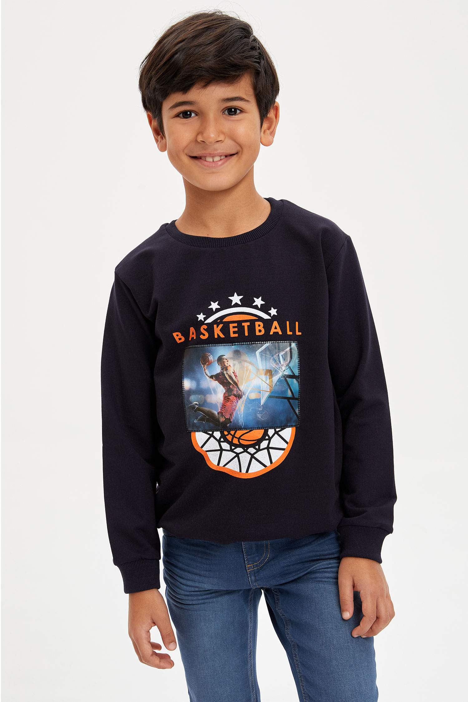 Defacto Hologram Baskılı Sweatshirt. 1
