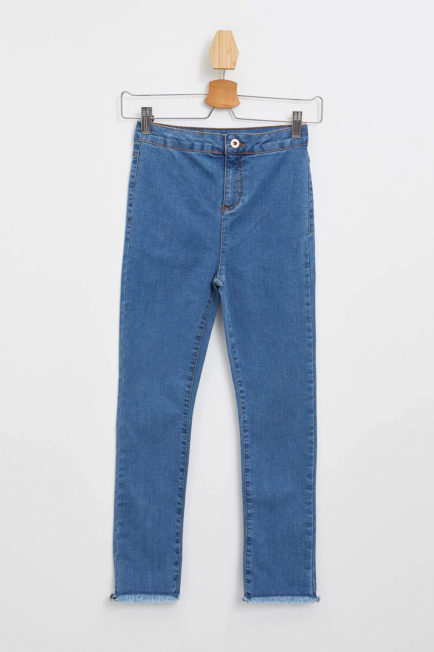Blue GIRLS & TEENS Girl Basic Denim Ankle Grazer Jeans 1191555 | DeFacto