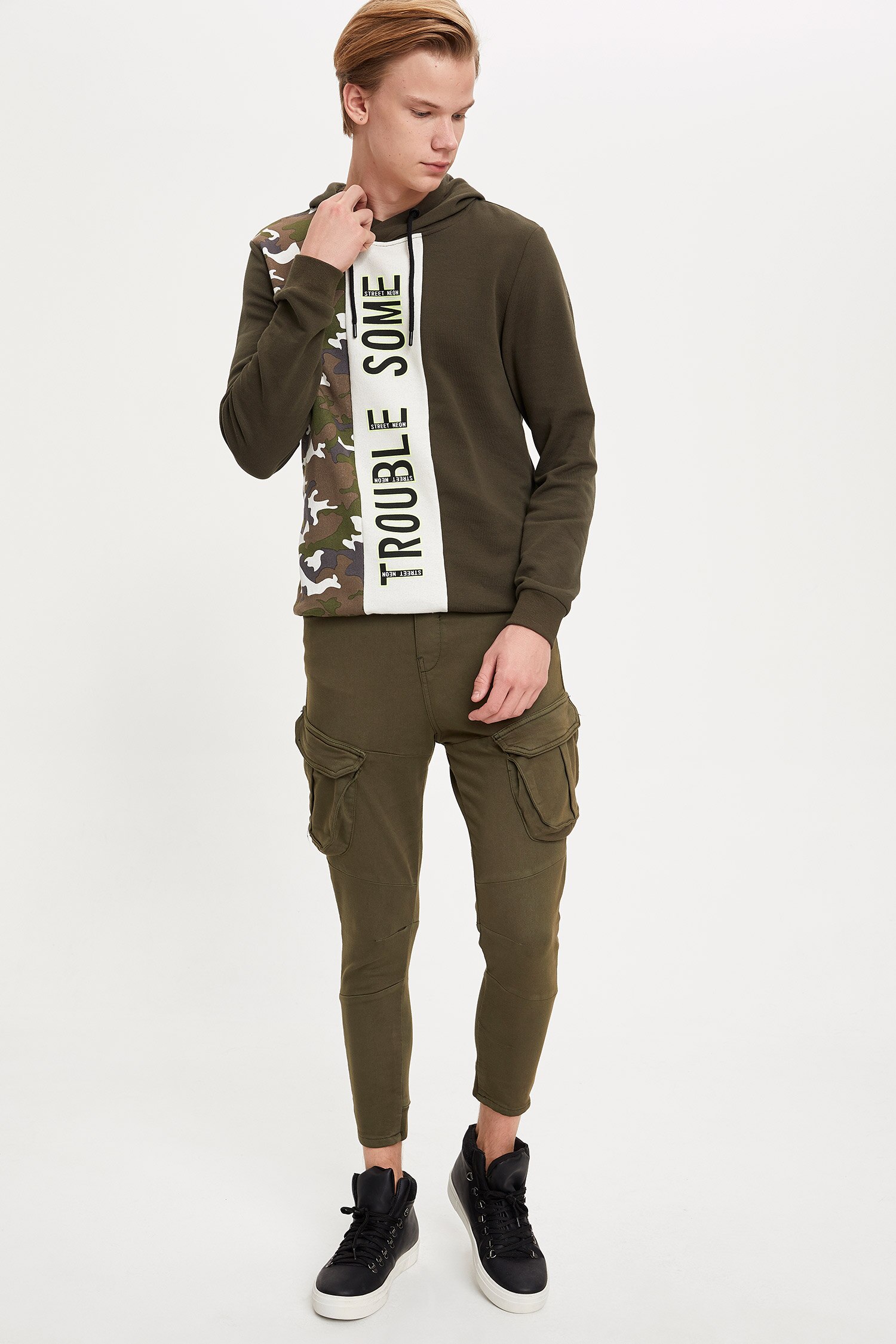 Defacto Kargo Ekstra Slim Fit Jogger Pantolon. 2