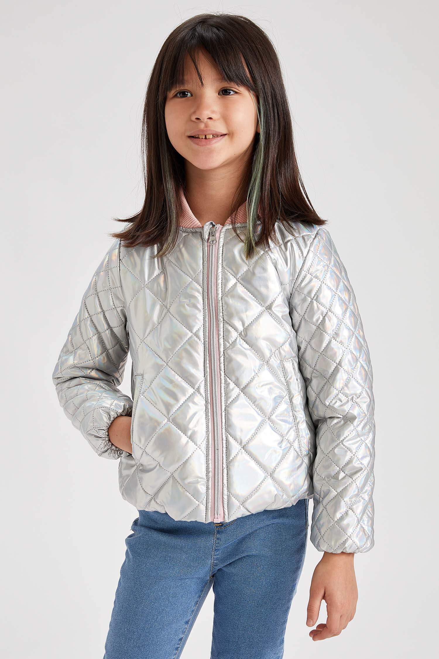 Silver Girls & Teens Girl Long Sleeve Quilted Puffer Jacket 1197683 ...