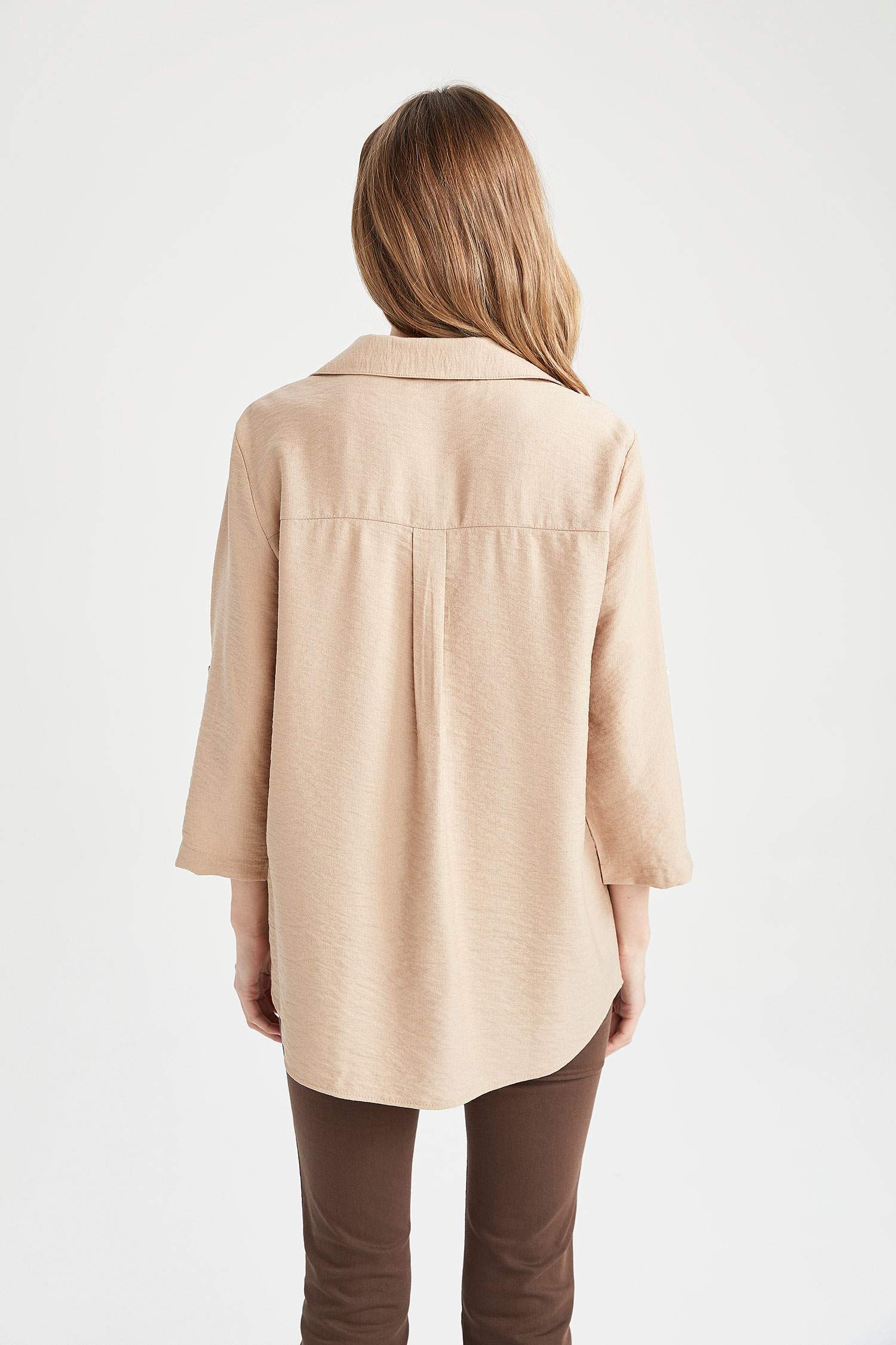 قميص قصة عادية كم طويل