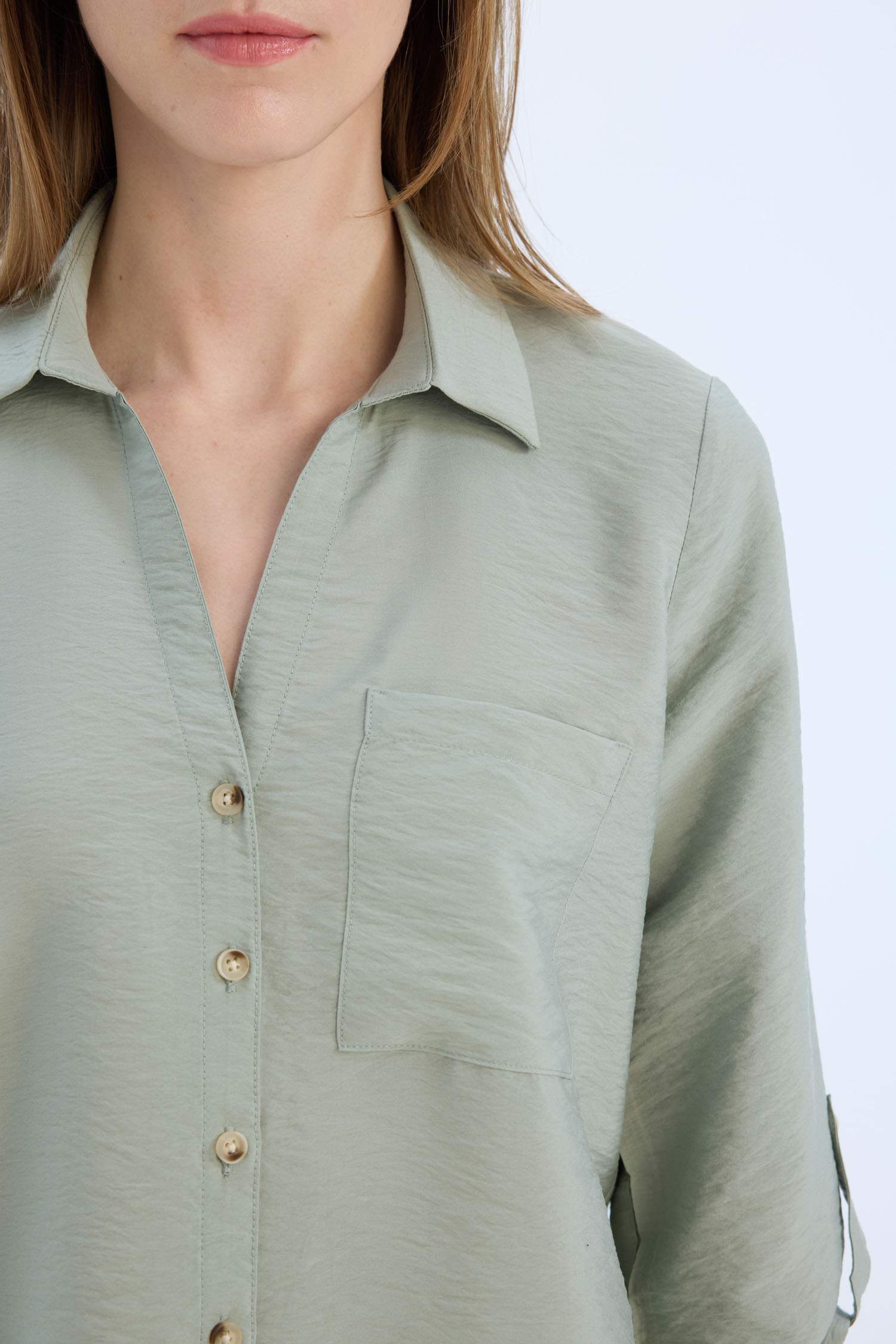 Regular Fit Basic Düz Uzun Kollu Gömlek