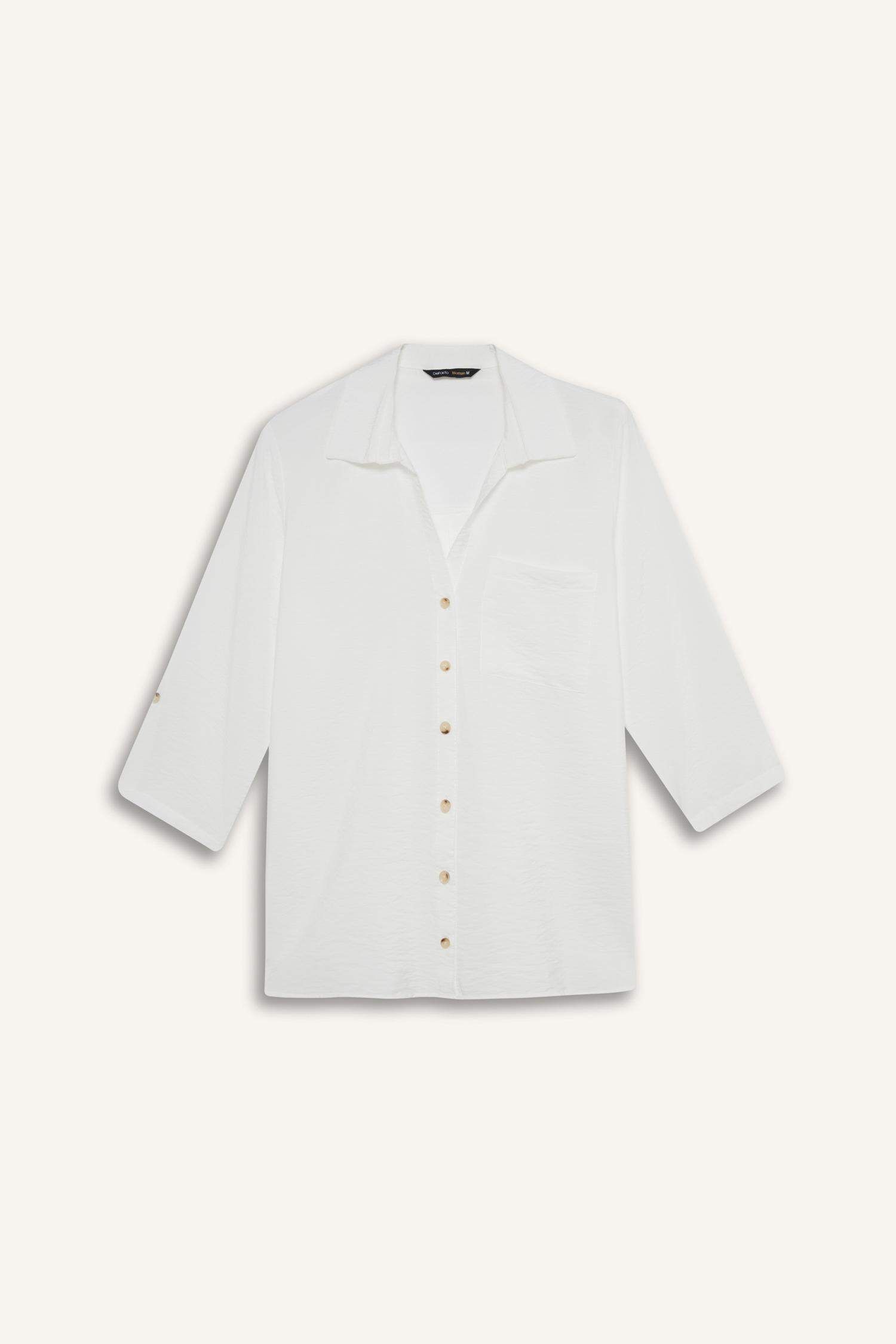 Regular Fit Basic Düz Uzun Kollu Gömlek