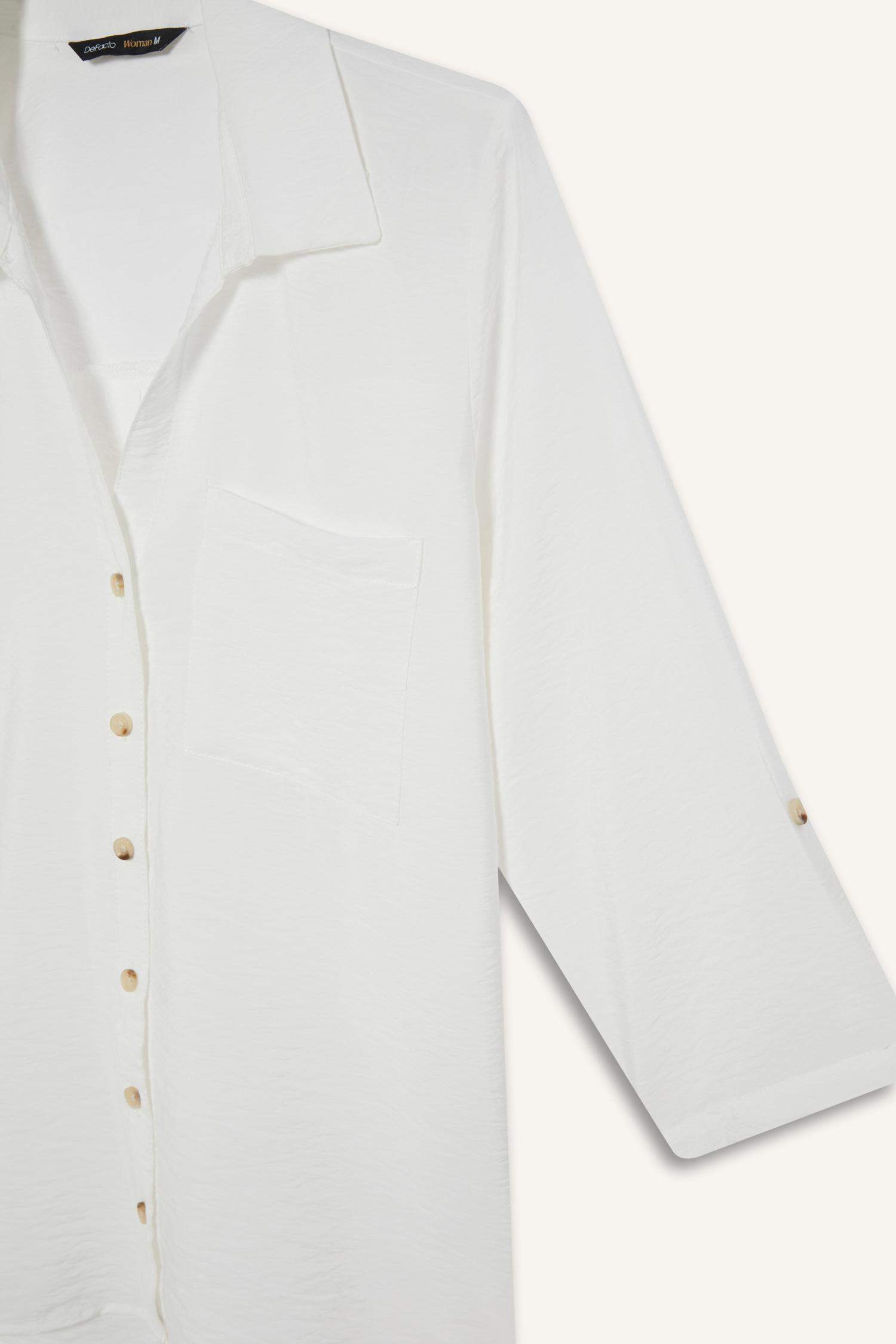 Regular Fit Basic Düz Uzun Kollu Gömlek