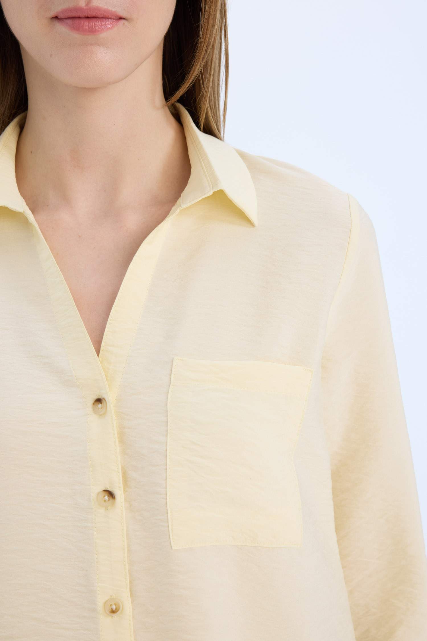 Regular Fit Basic Düz Uzun Kollu Gömlek