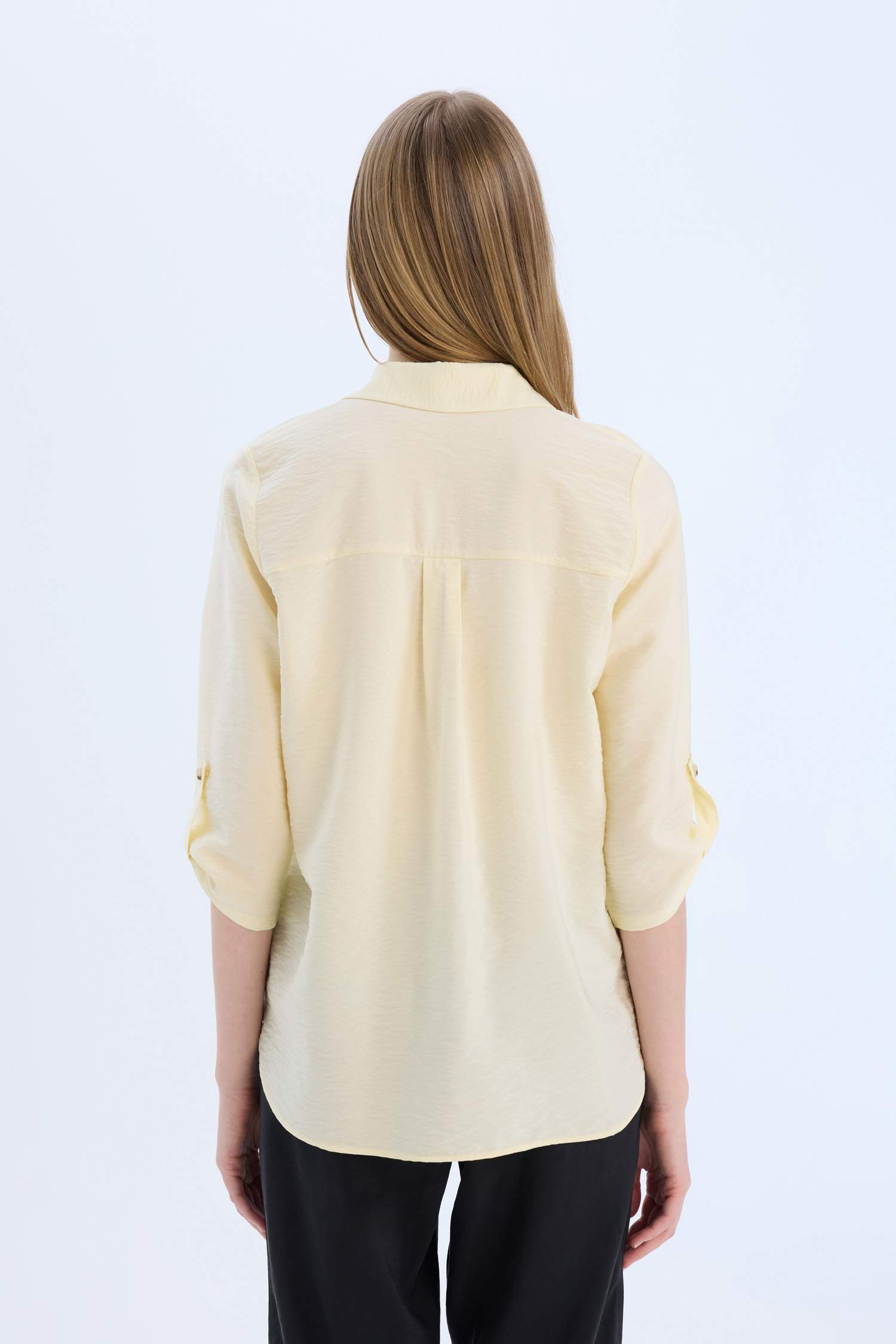 Regular Fit Basic Düz Uzun Kollu Gömlek