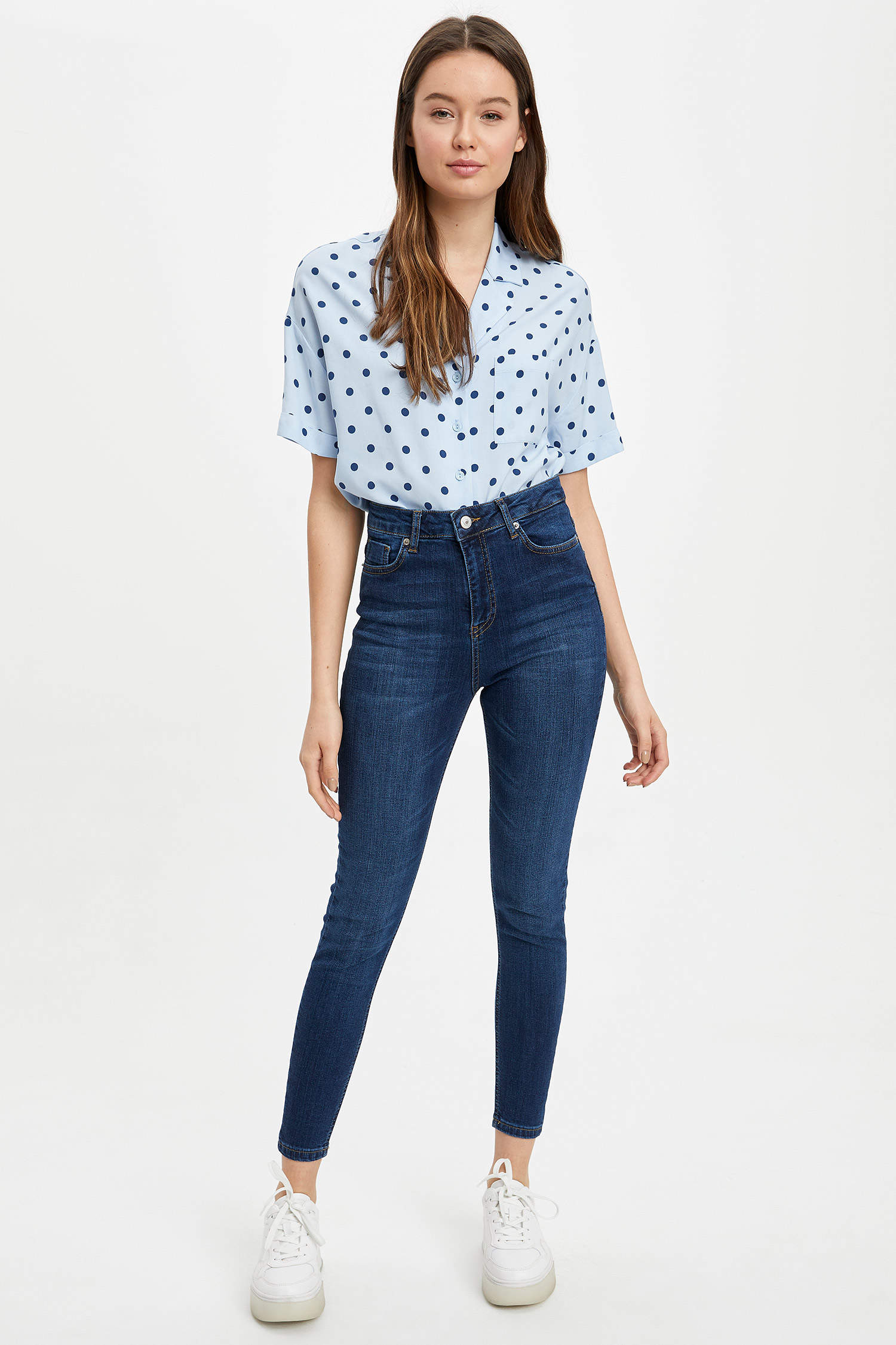 Blue WOMAN Super Skinny Fit Denim Jeans 1191538 | DeFacto
