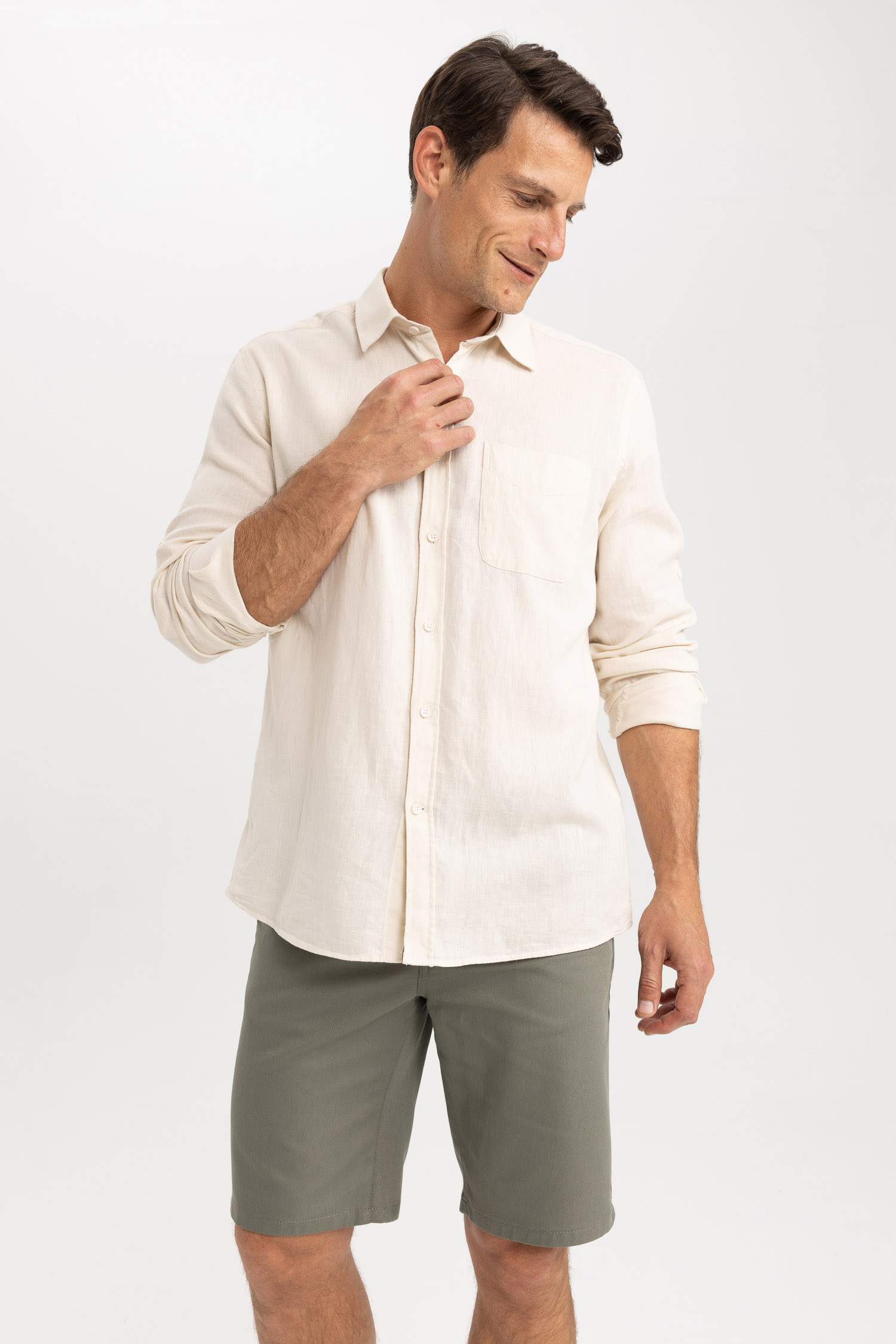 Chemise Coupe Régulière À Manches Longues