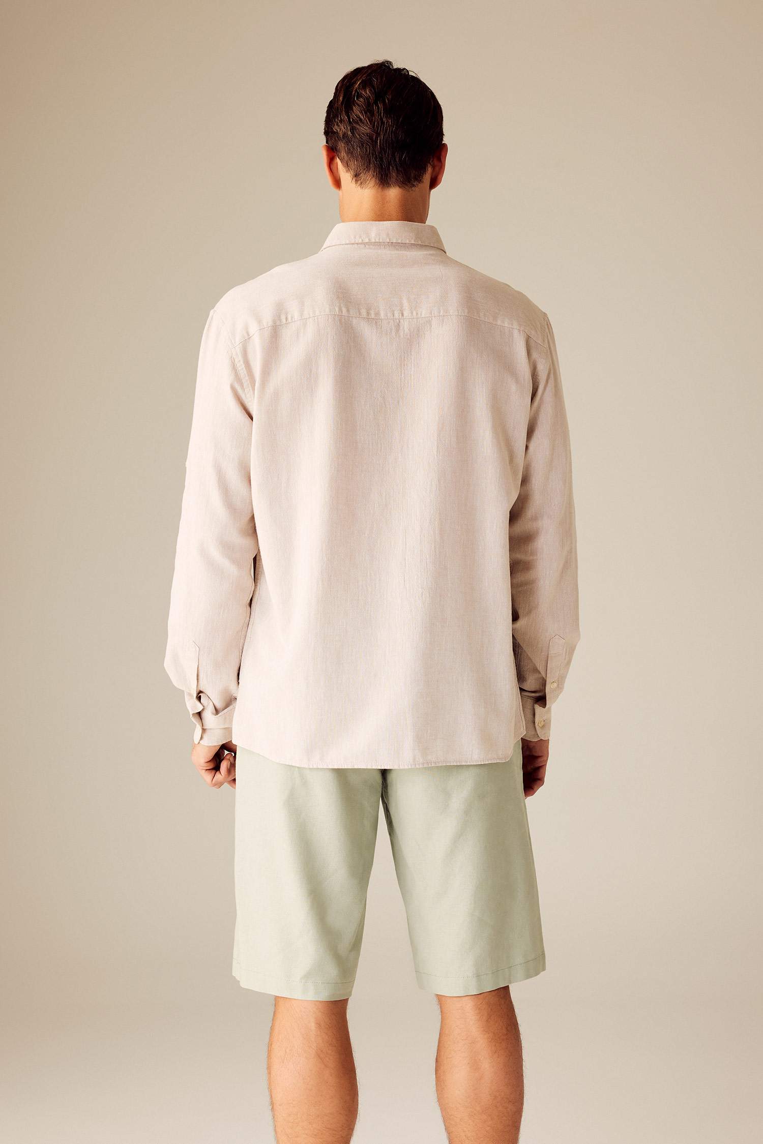 поло жаға мақта Ұзын жеңді көйлек