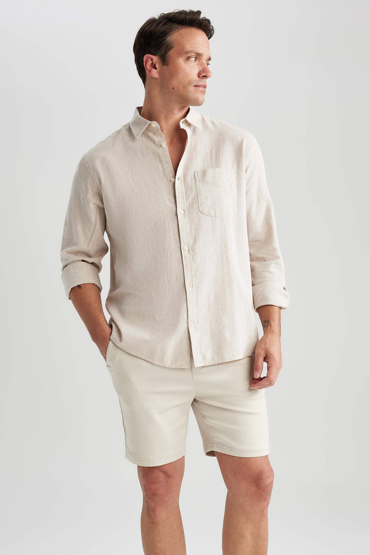 поло жаға мақта Ұзын жеңді көйлек