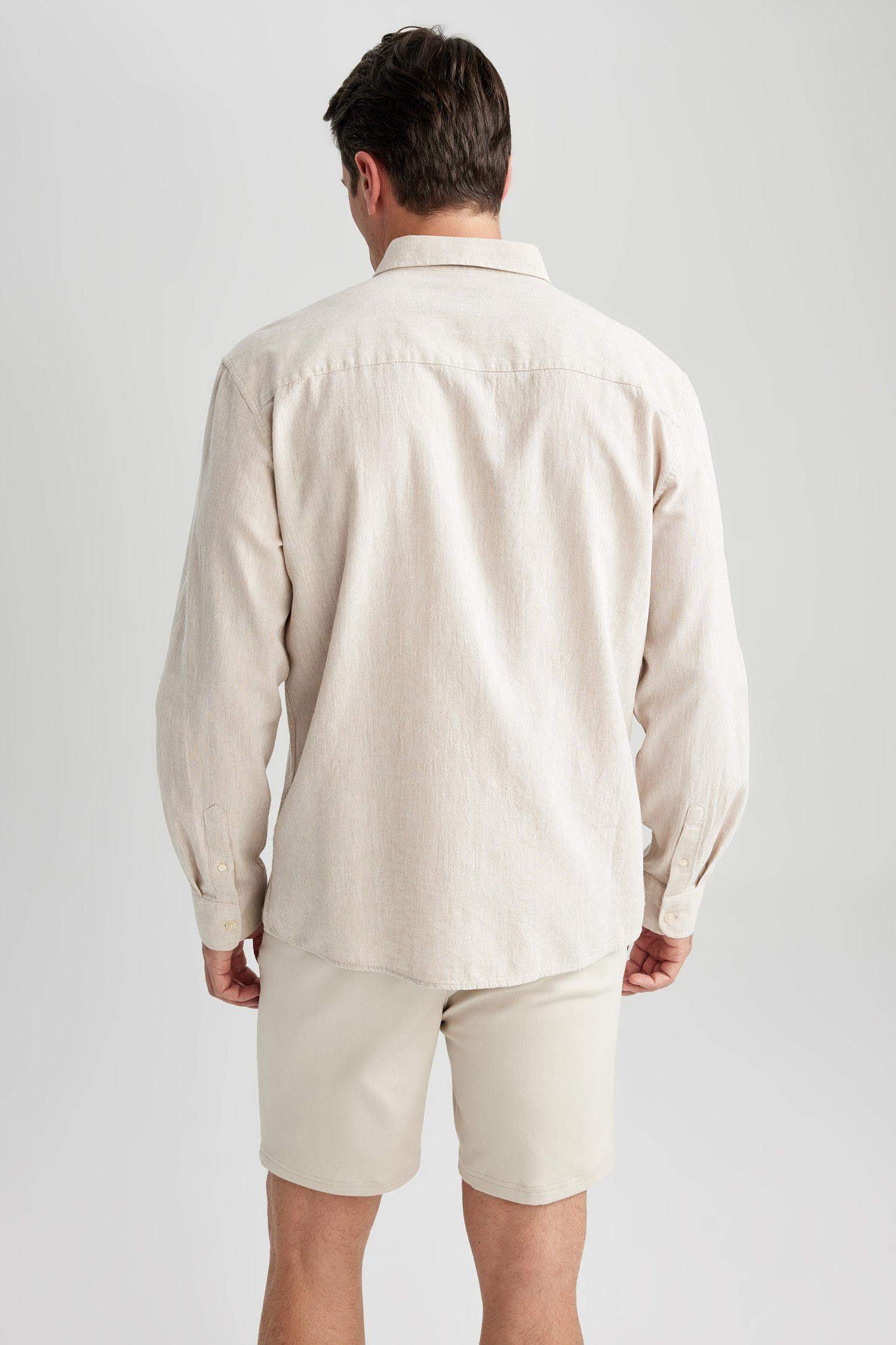 поло жаға мақта Ұзын жеңді көйлек