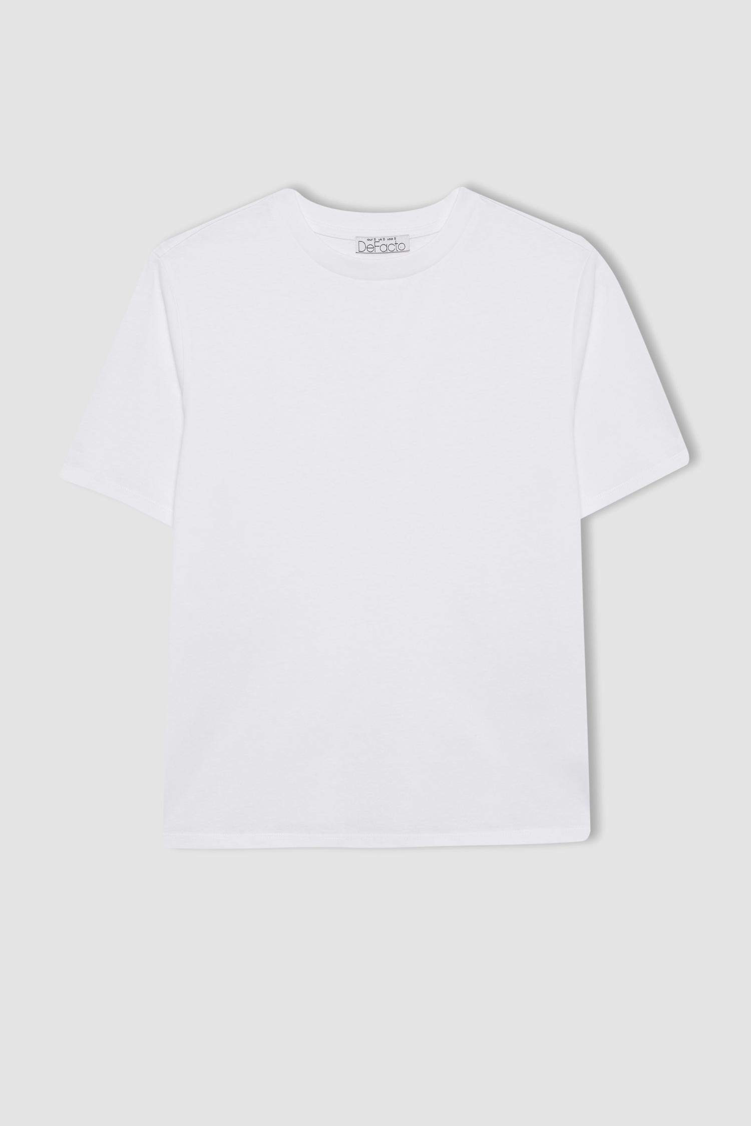 Regular Fit Crew Neck Cotton Short Sleeve T-Shirt