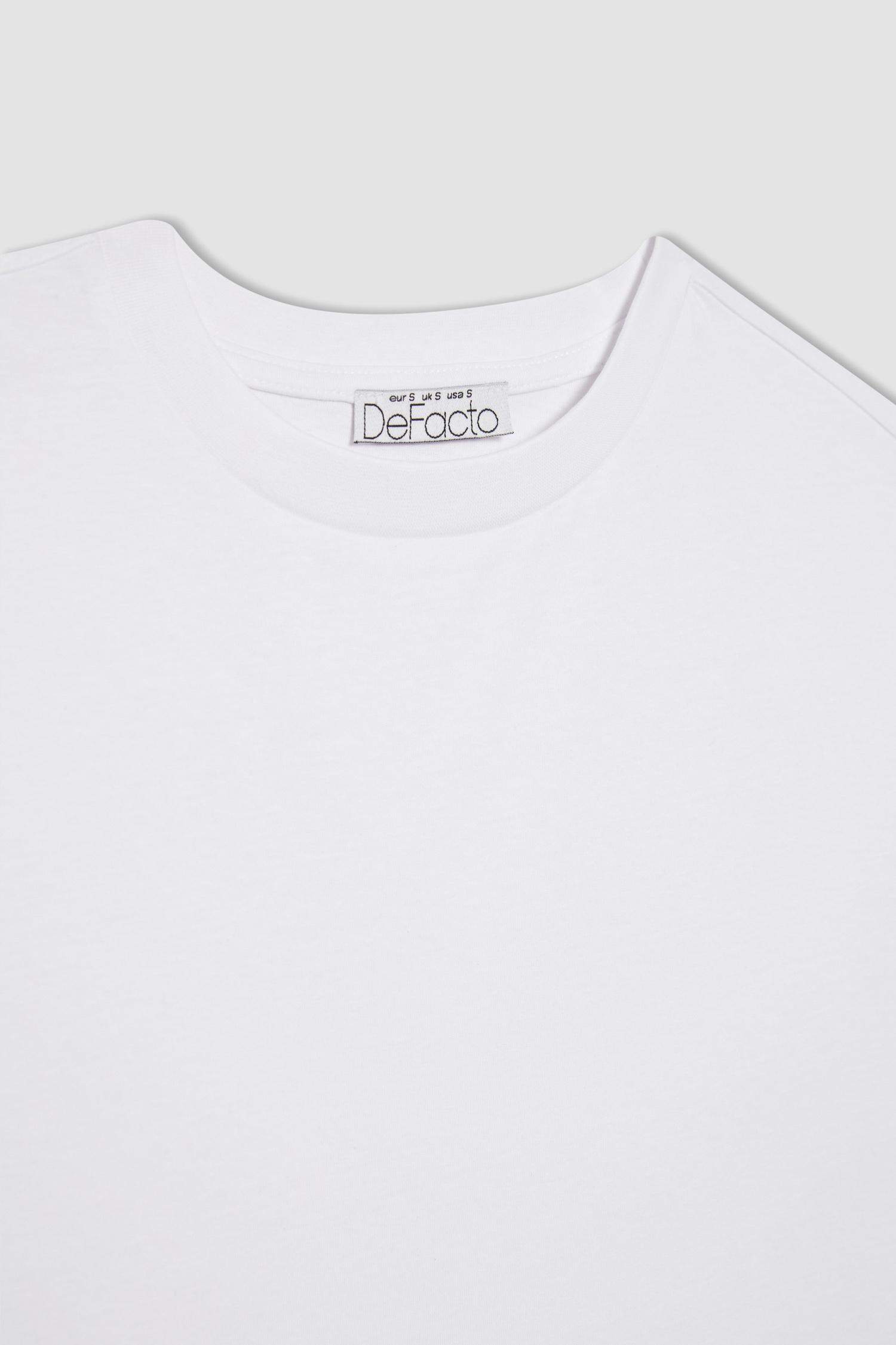 Regular Fit Crew Neck Cotton Short Sleeve T-Shirt