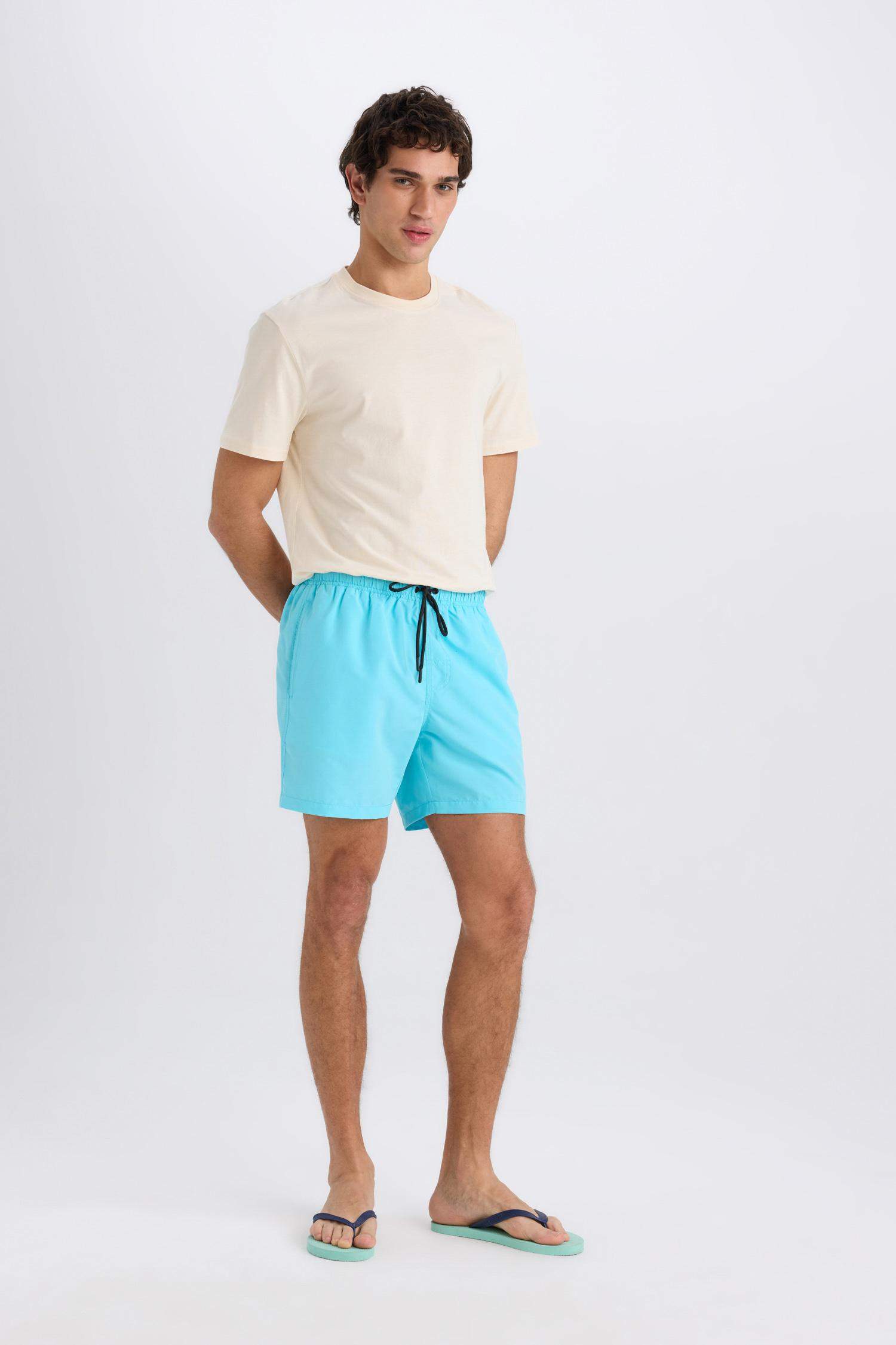 Mesh Lined Short Length Swim Shorts