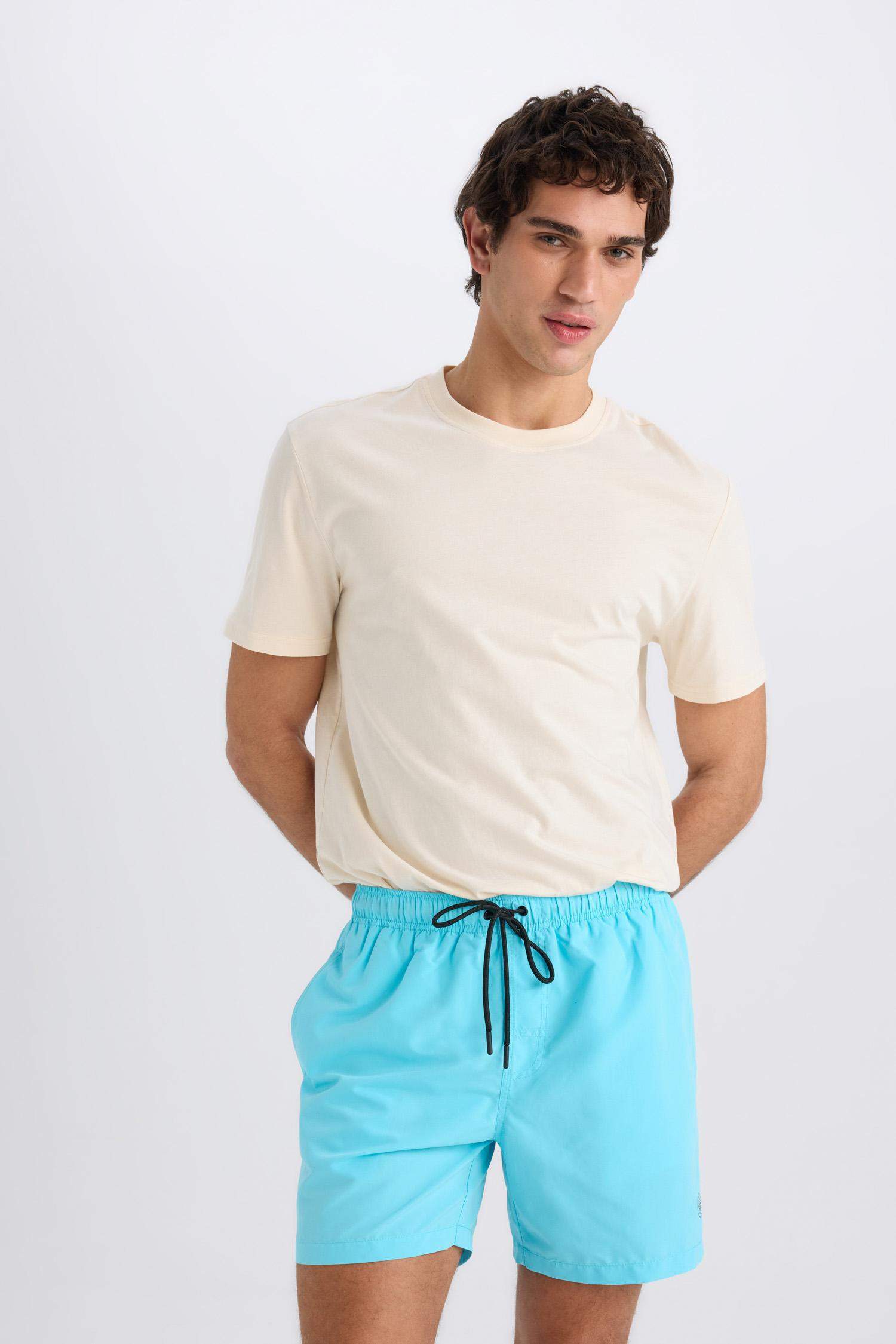 Mesh Lined Short Length Swim Shorts
