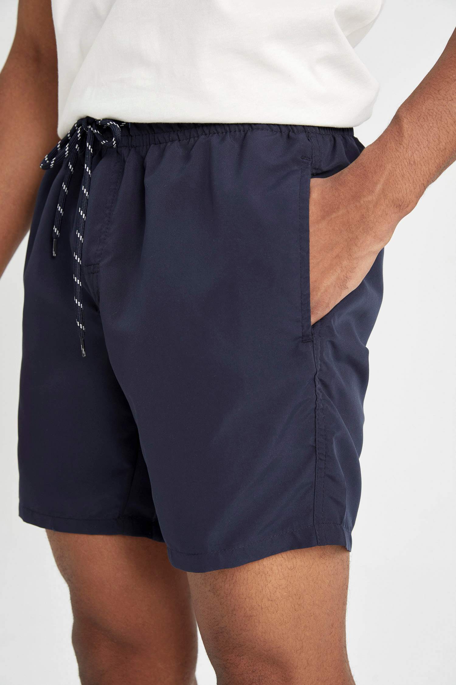 Regular Fit Lined Above Knee Swim Shorts