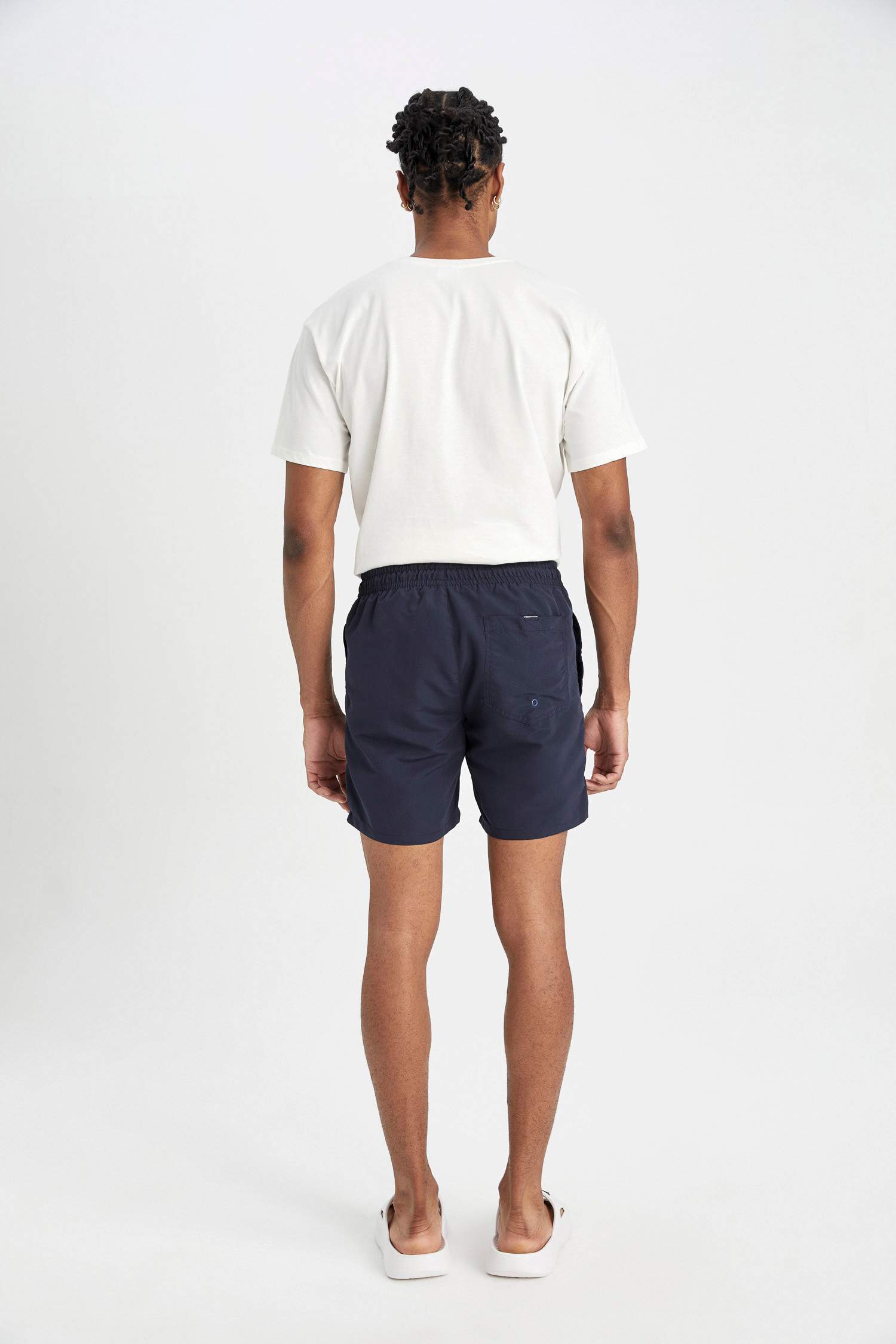Regular Fit Lined Above Knee Swim Shorts