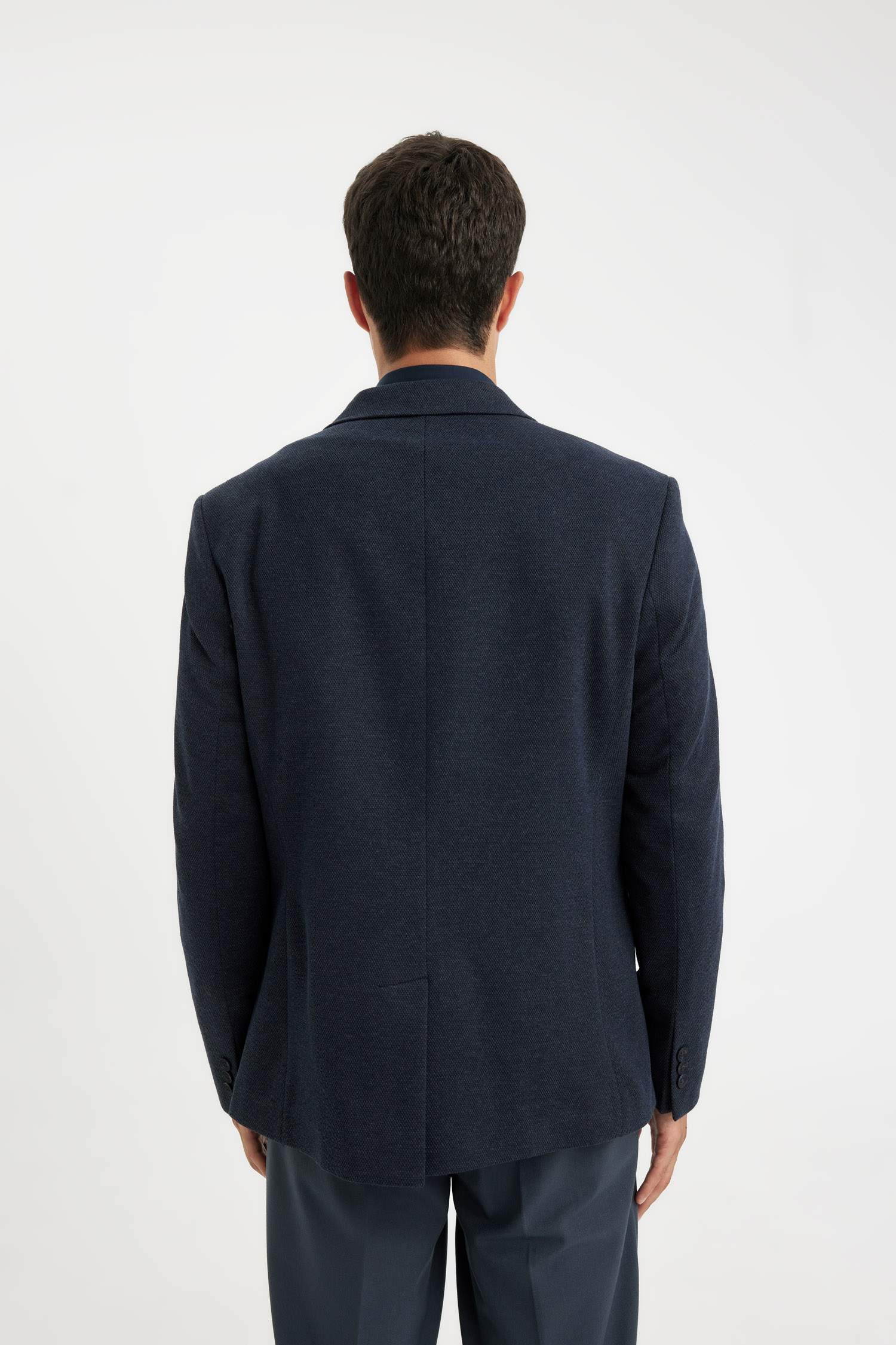 Slim Fit Dar Kesim Astarlı Düğmeli Blazer Ceket