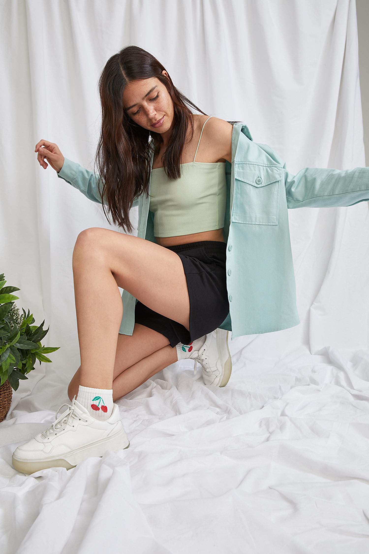 Lot de 3 paires de chaussettes de sport en coton à motifs de fruits pour femmes