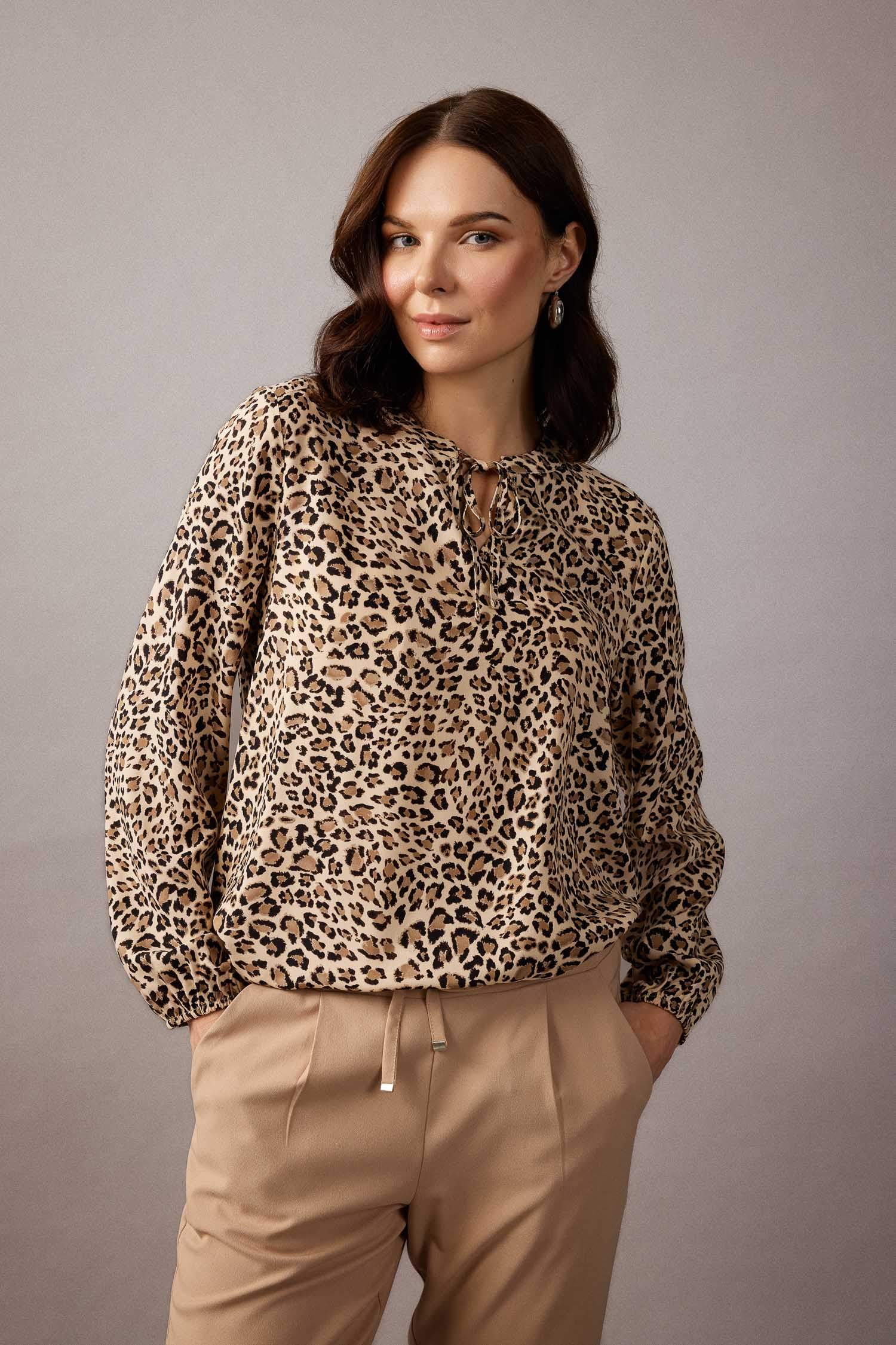 Regular Fit Crew Neck Long Sleeve Blouse