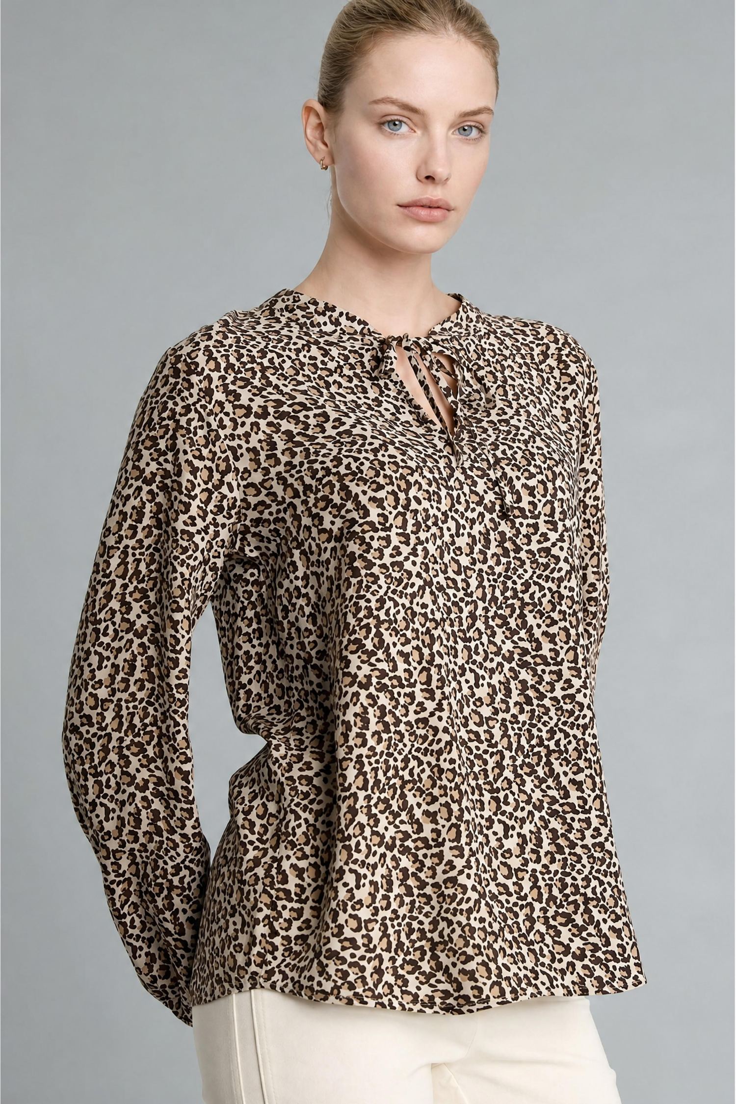 DeFacto Regular Fit Leopar Desenli Bluz