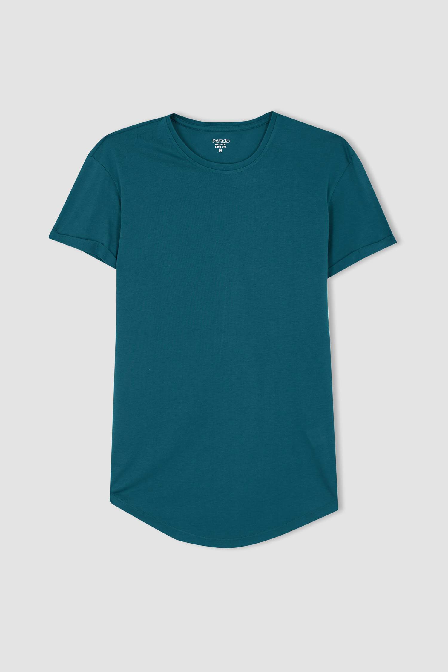 Green MEN Long Muscle Fit Crew Neck TShirt 2542909 DeFacto