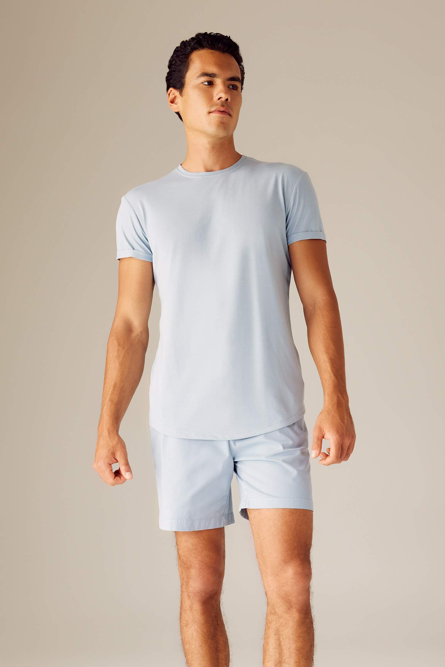 дөңгелек жаға Қысқа жеңді футболка