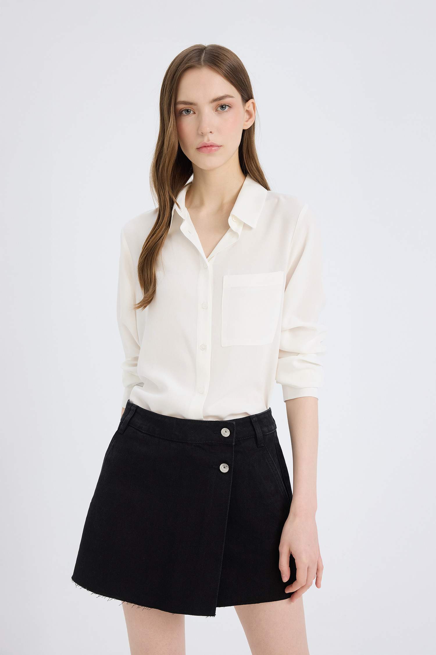 қалыпты пішім Ұзын жеңді көйлек