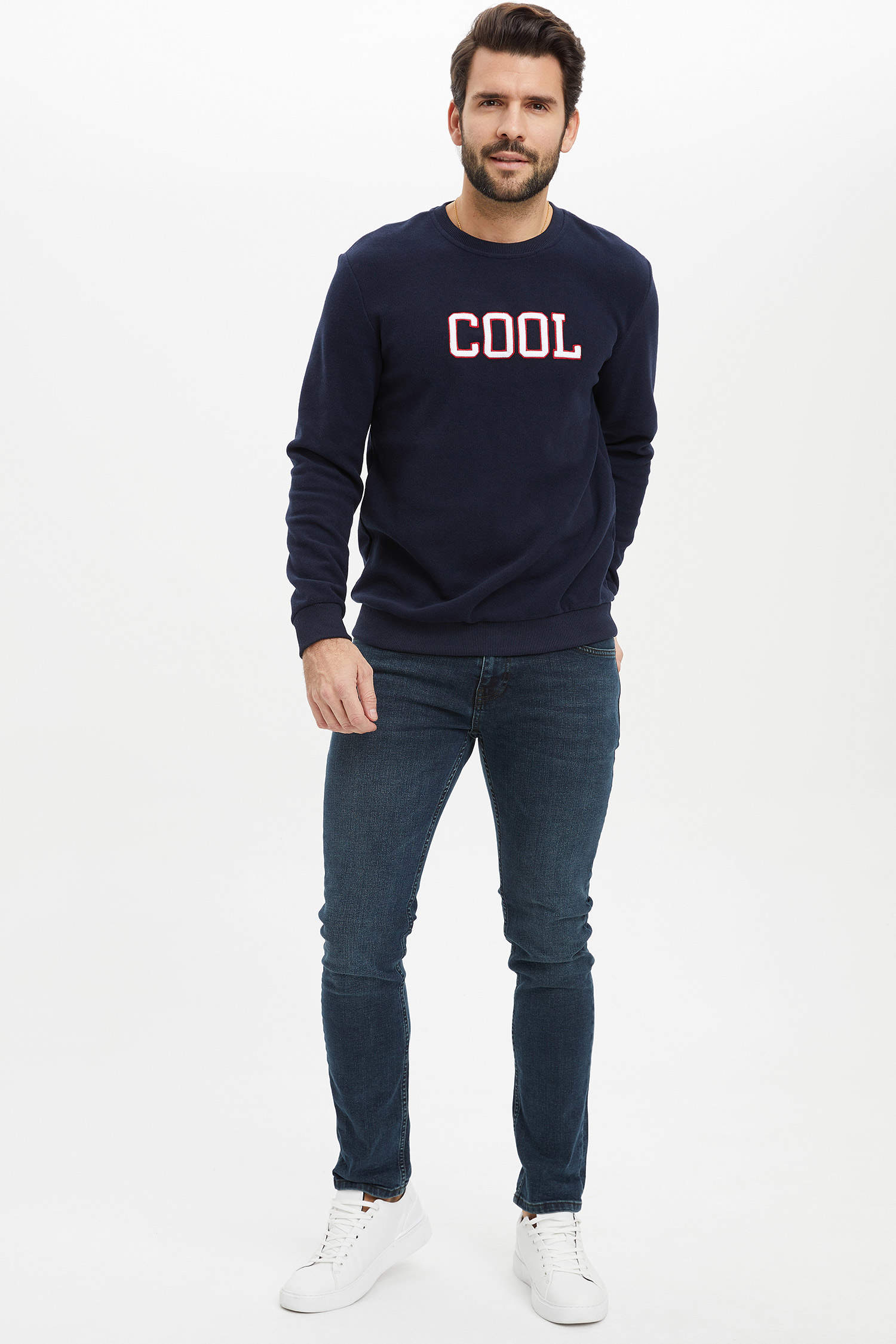 Defacto Cool Baskılı Regular Fit Sweatshirt. 2