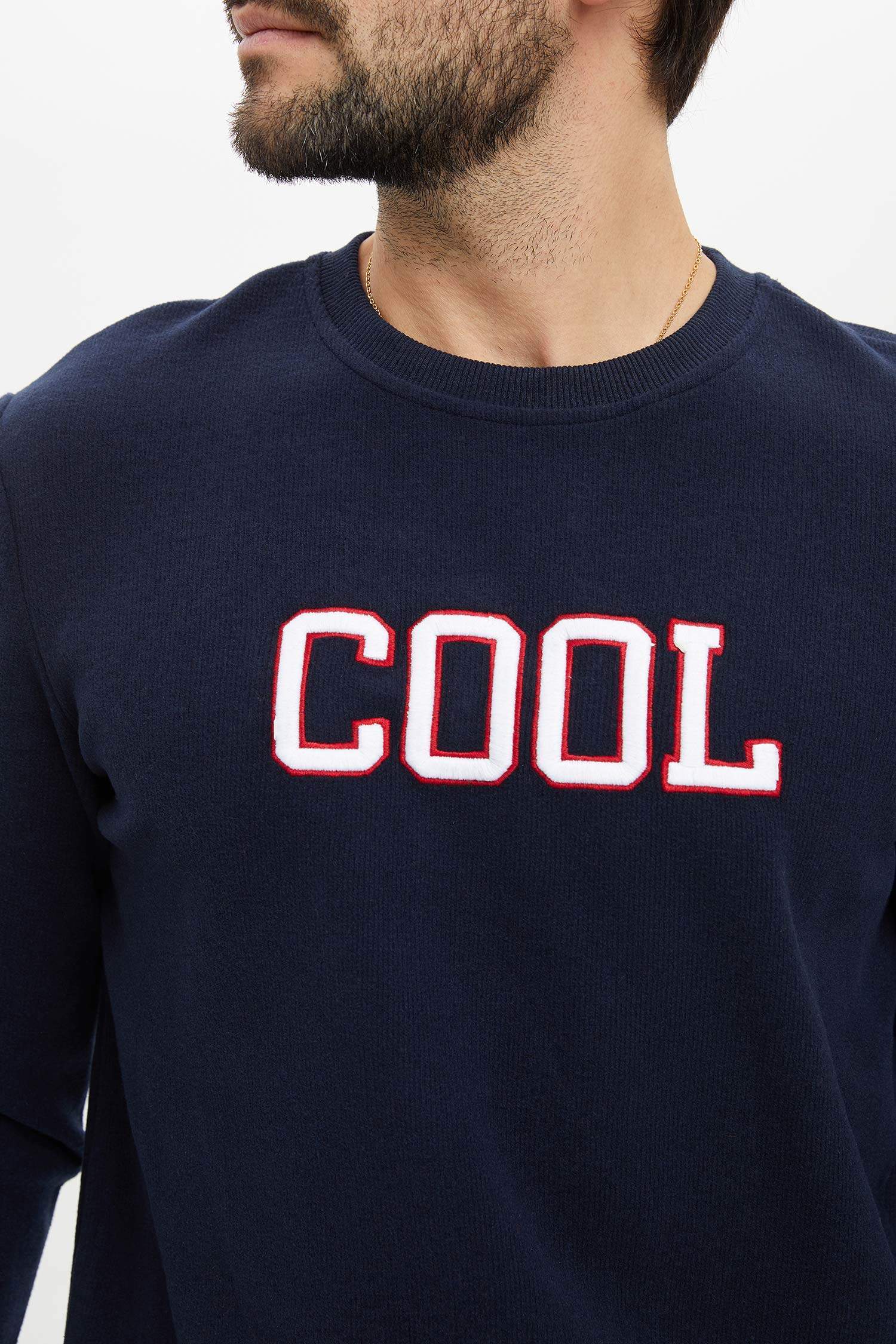 Defacto Cool Baskılı Regular Fit Sweatshirt. 5