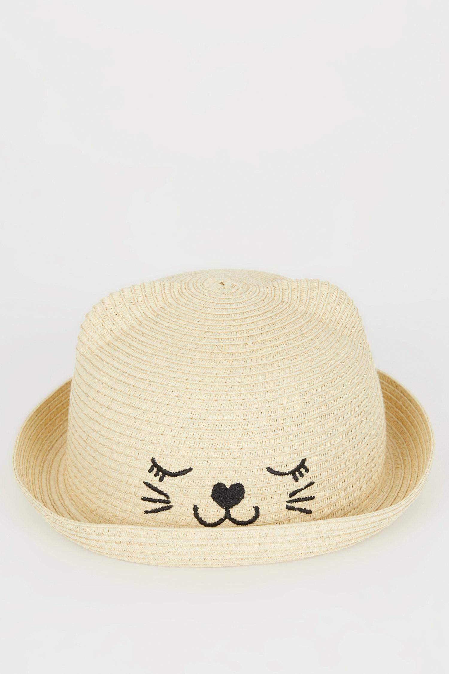 Girl Embroidered Straw Hat