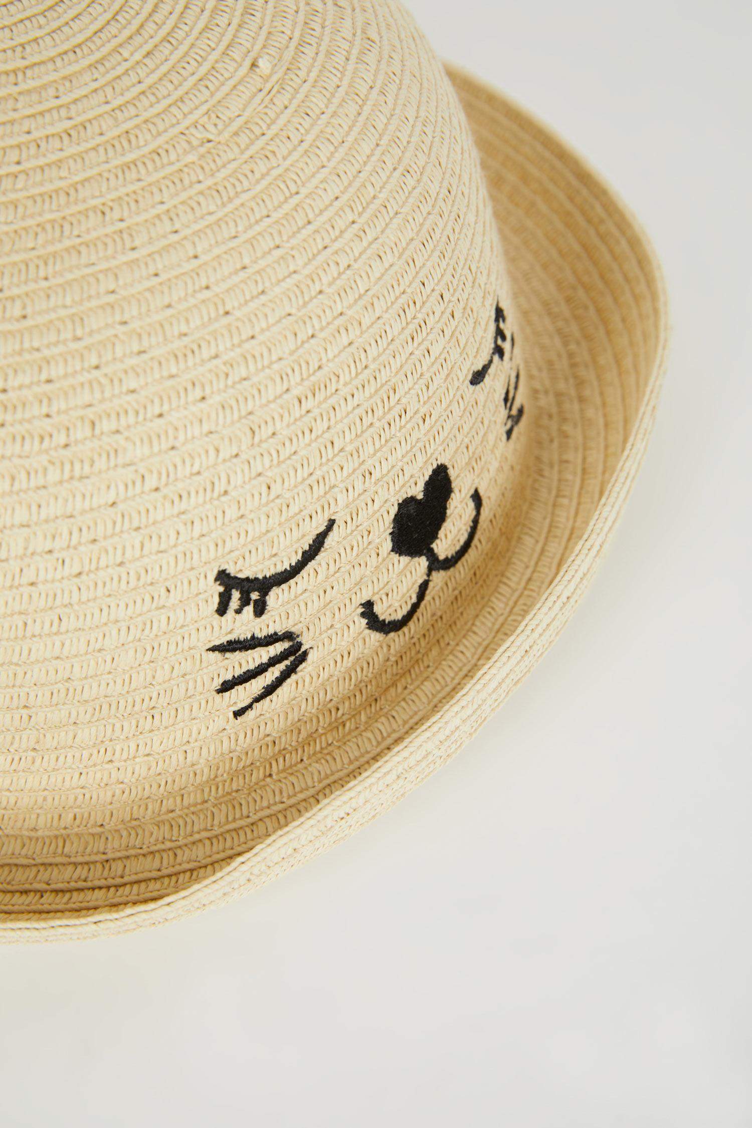 Girl Embroidered Straw Hat