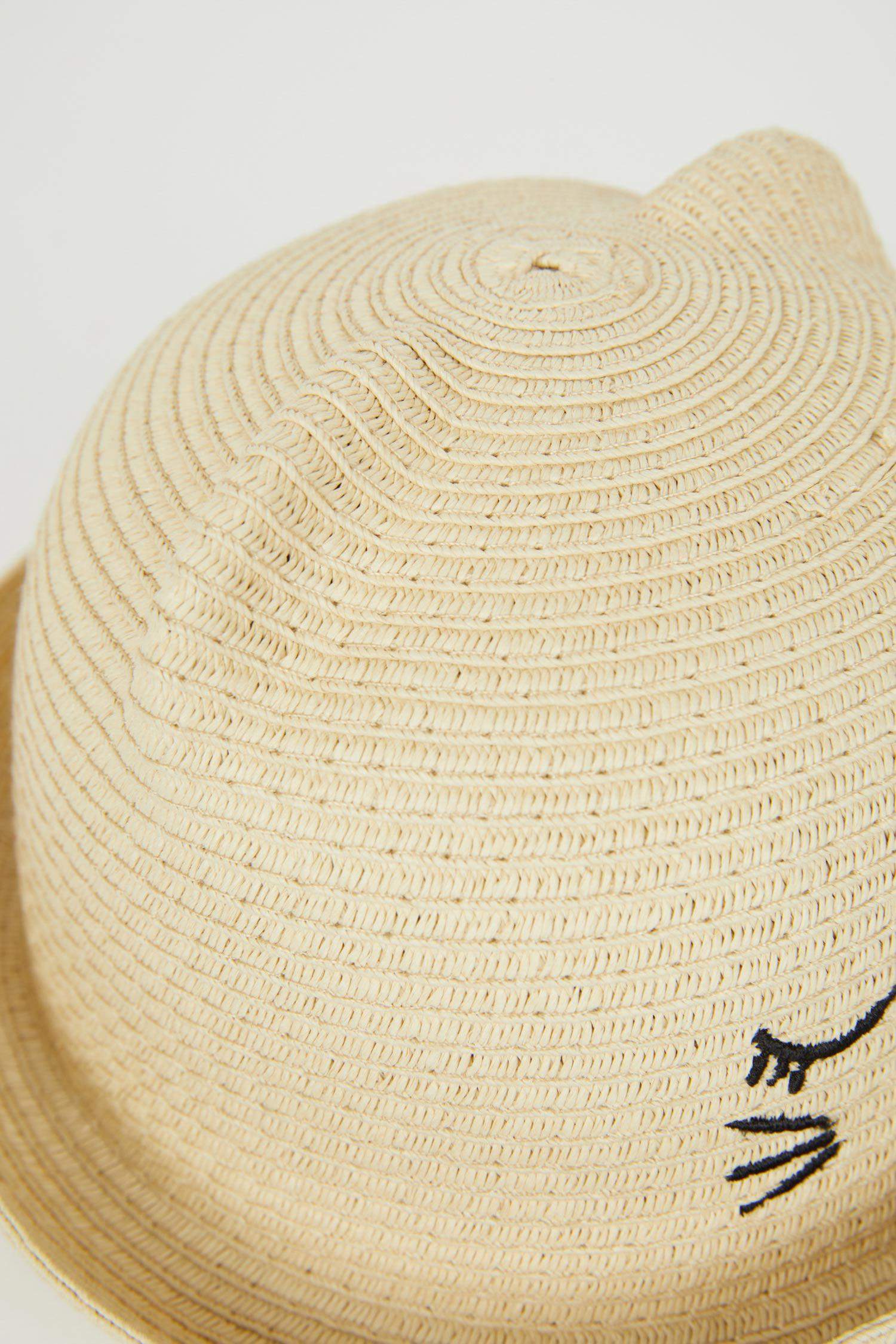 Girl Embroidered Straw Hat