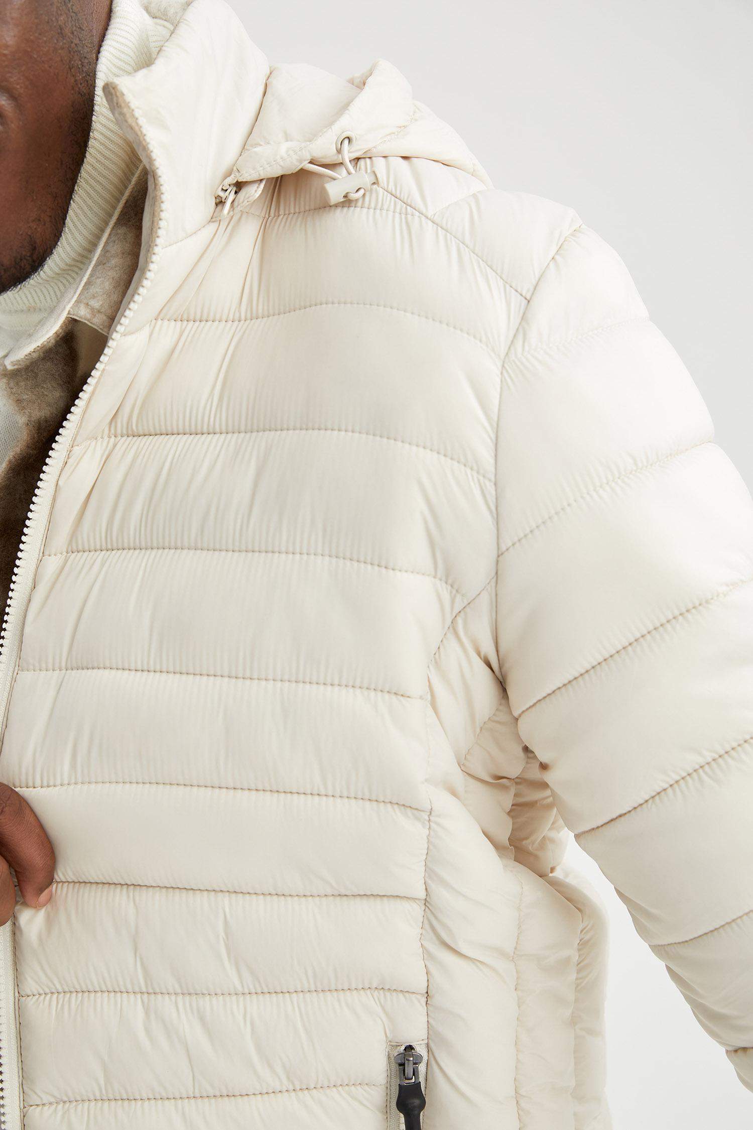 Su İtici Hafif Şişme Mont Slim Fit Dar Kesim Kapüşonlu Fermuarlı Cepli Mevsimlik