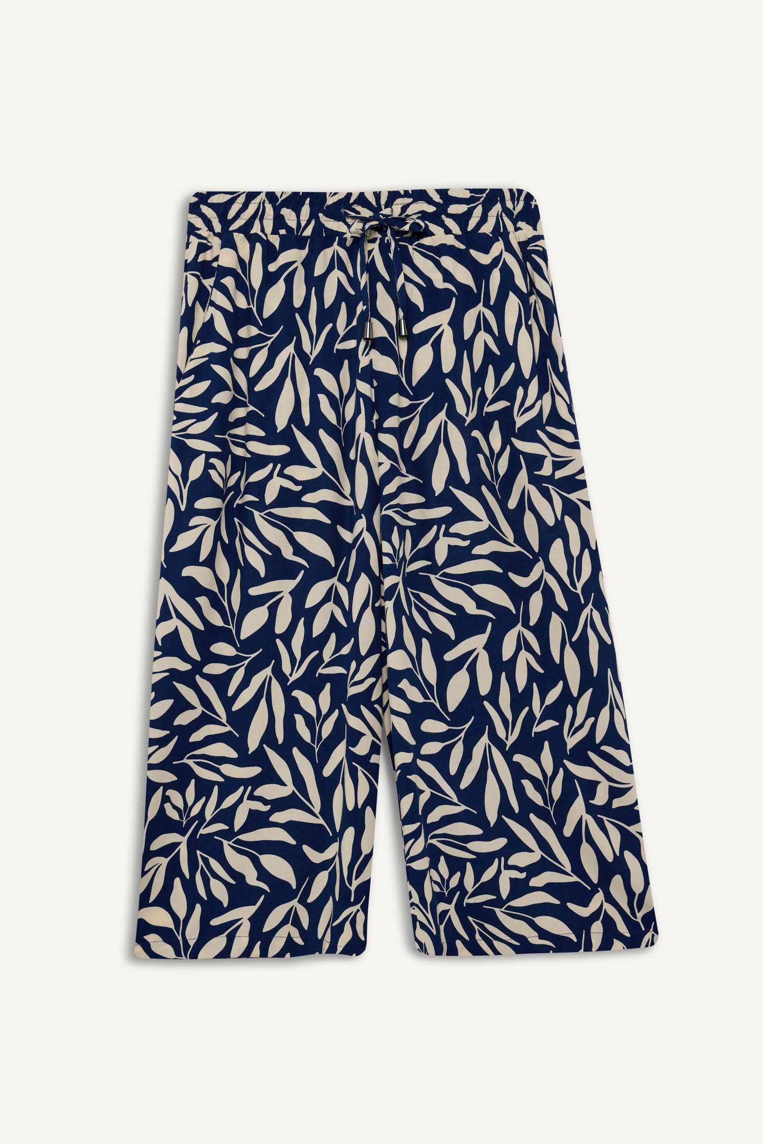 Viscose High Waist Crop Fit Capri