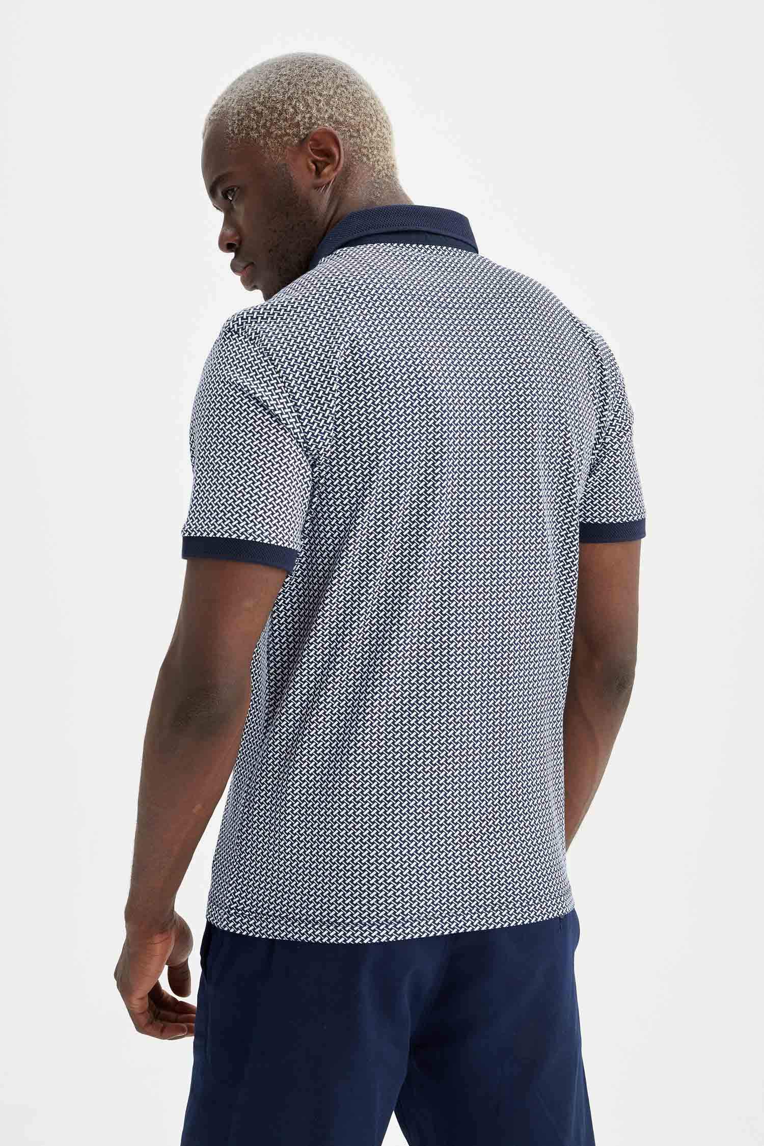 Indigo Man Modern Fit Patterned Polo Shirt 1164994 